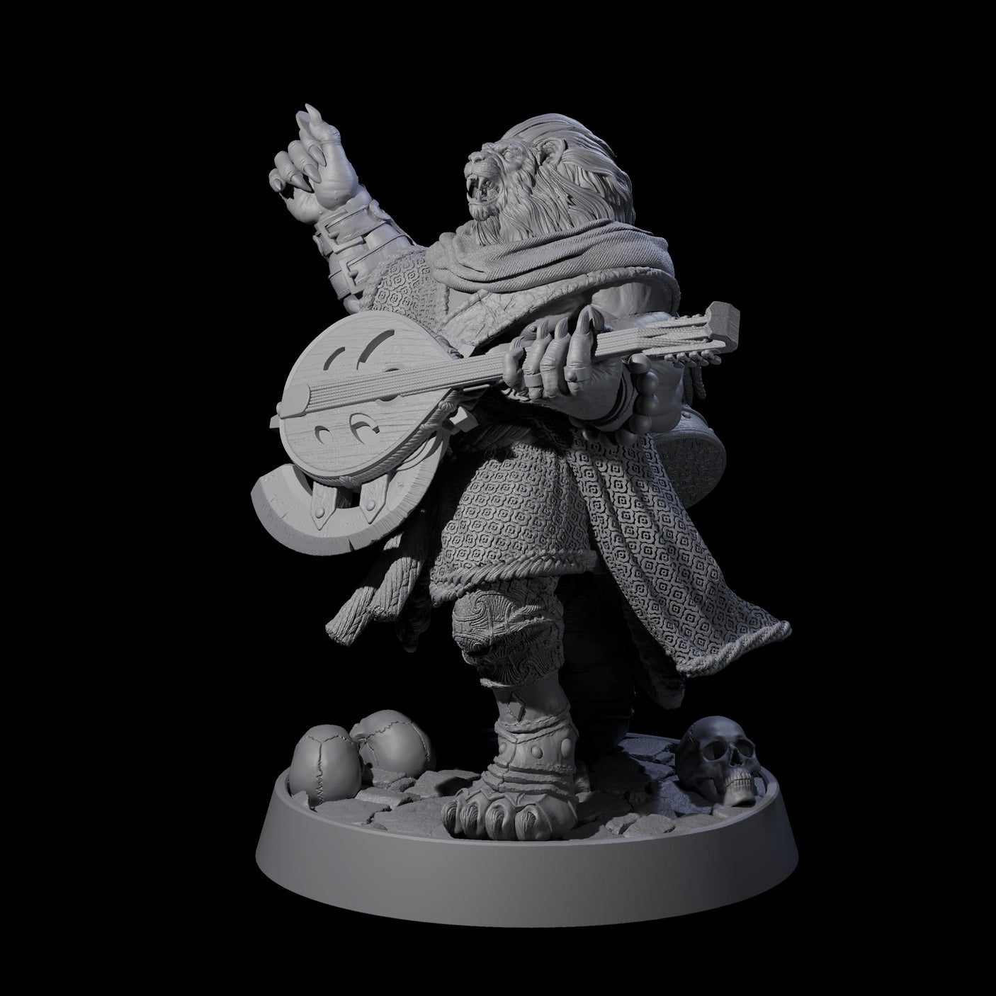 Wandering Leonin Nomad L Miniature for Dungeons and Dragons, Pathfinder or other TTRPGs