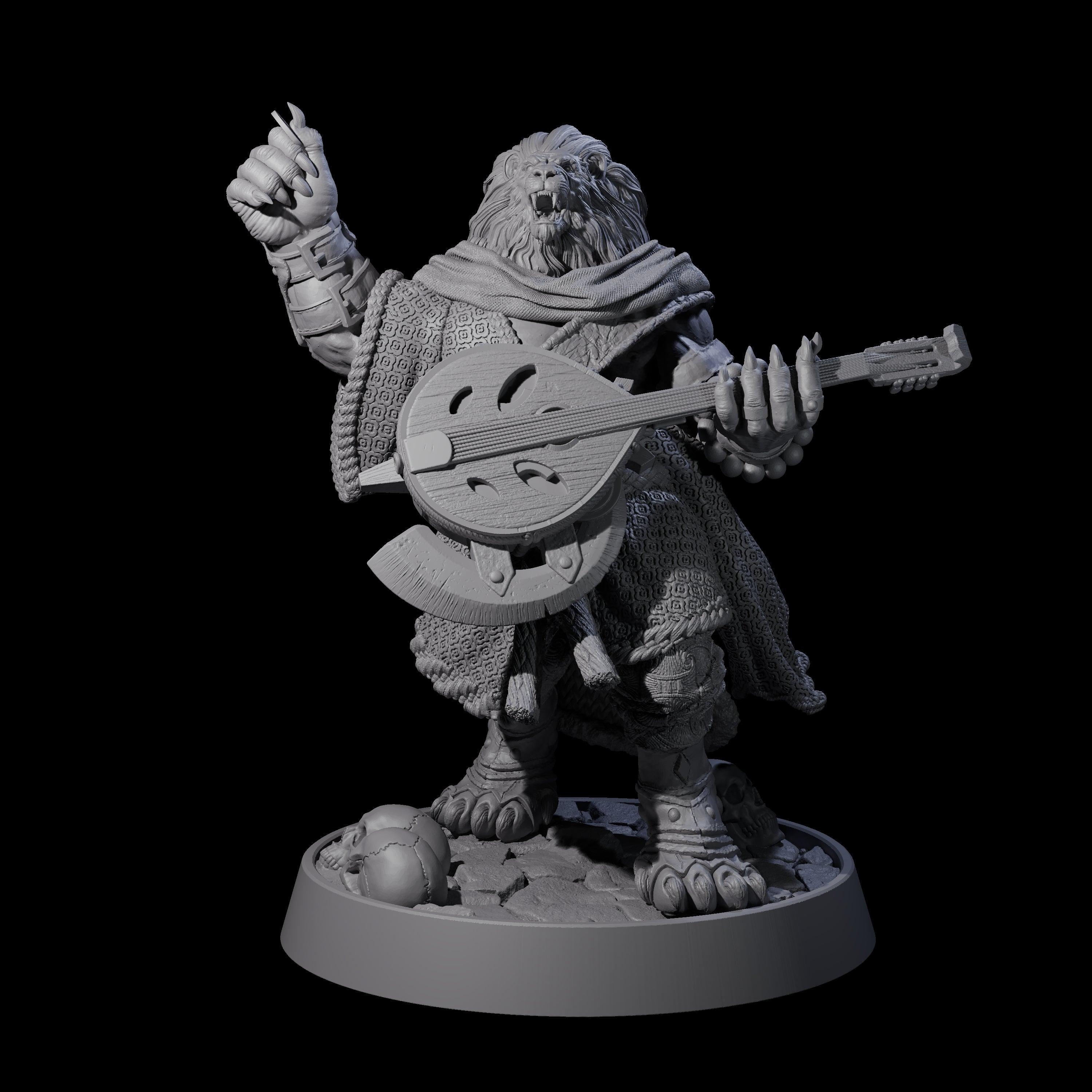 Wandering Leonin Nomad L Miniature for Dungeons and Dragons, Pathfinder or other TTRPGs