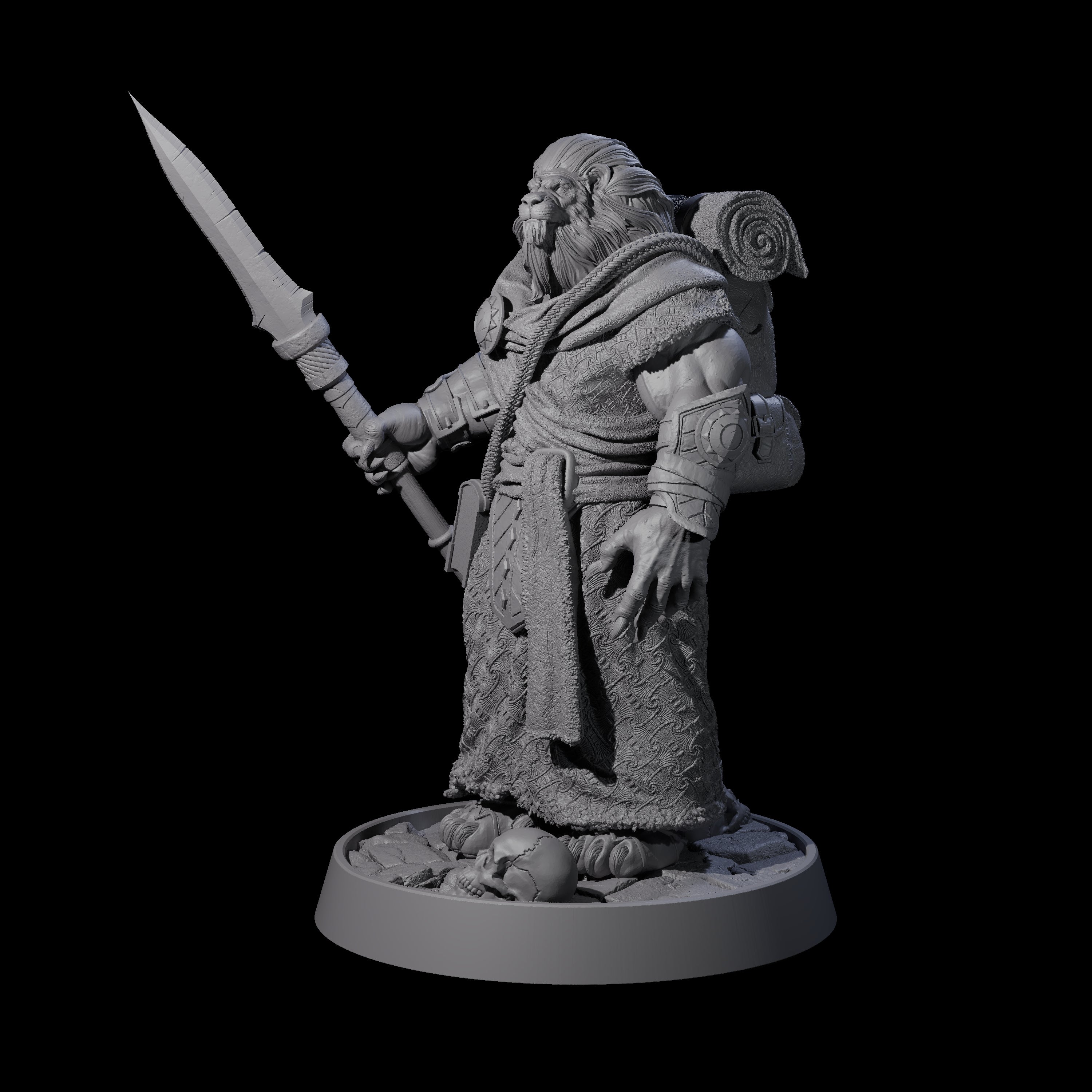 Wandering Leonin Nomad M Miniature for Dungeons and Dragons, Pathfinder or other TTRPGs
