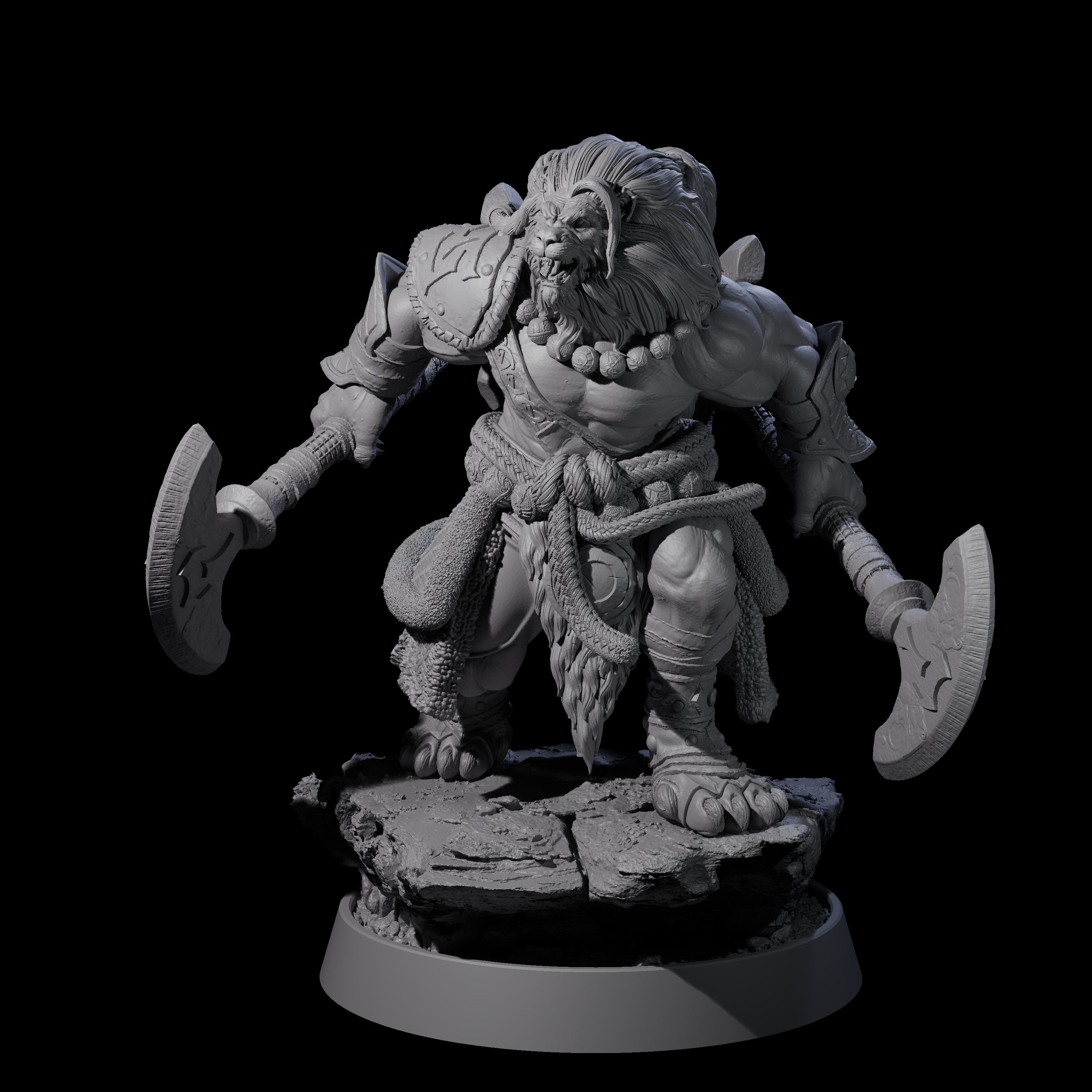 Wandering Leonin Nomads Miniature for Dungeons and Dragons, Pathfinder or other TTRPGs