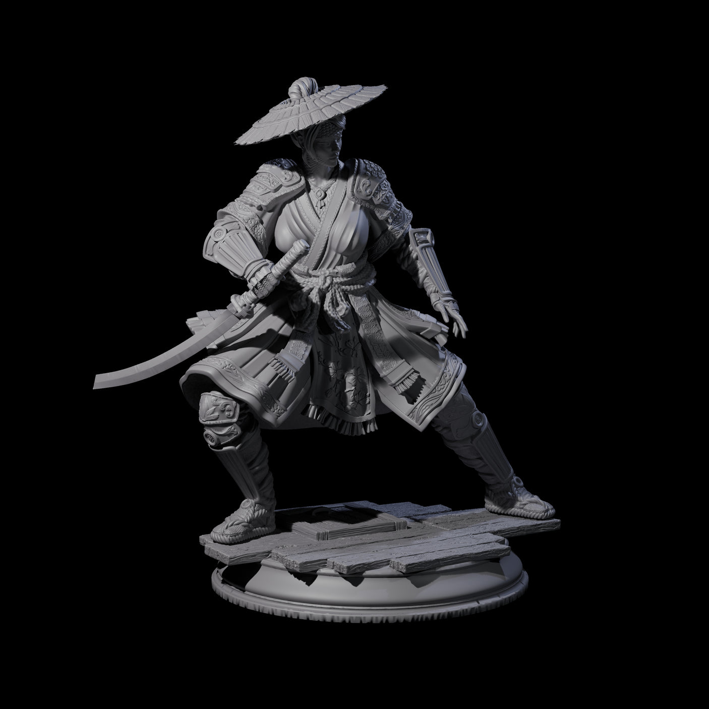 Wandering Ronin Miniature for Dungeons and Dragons, Pathfinder or other TTRPGs