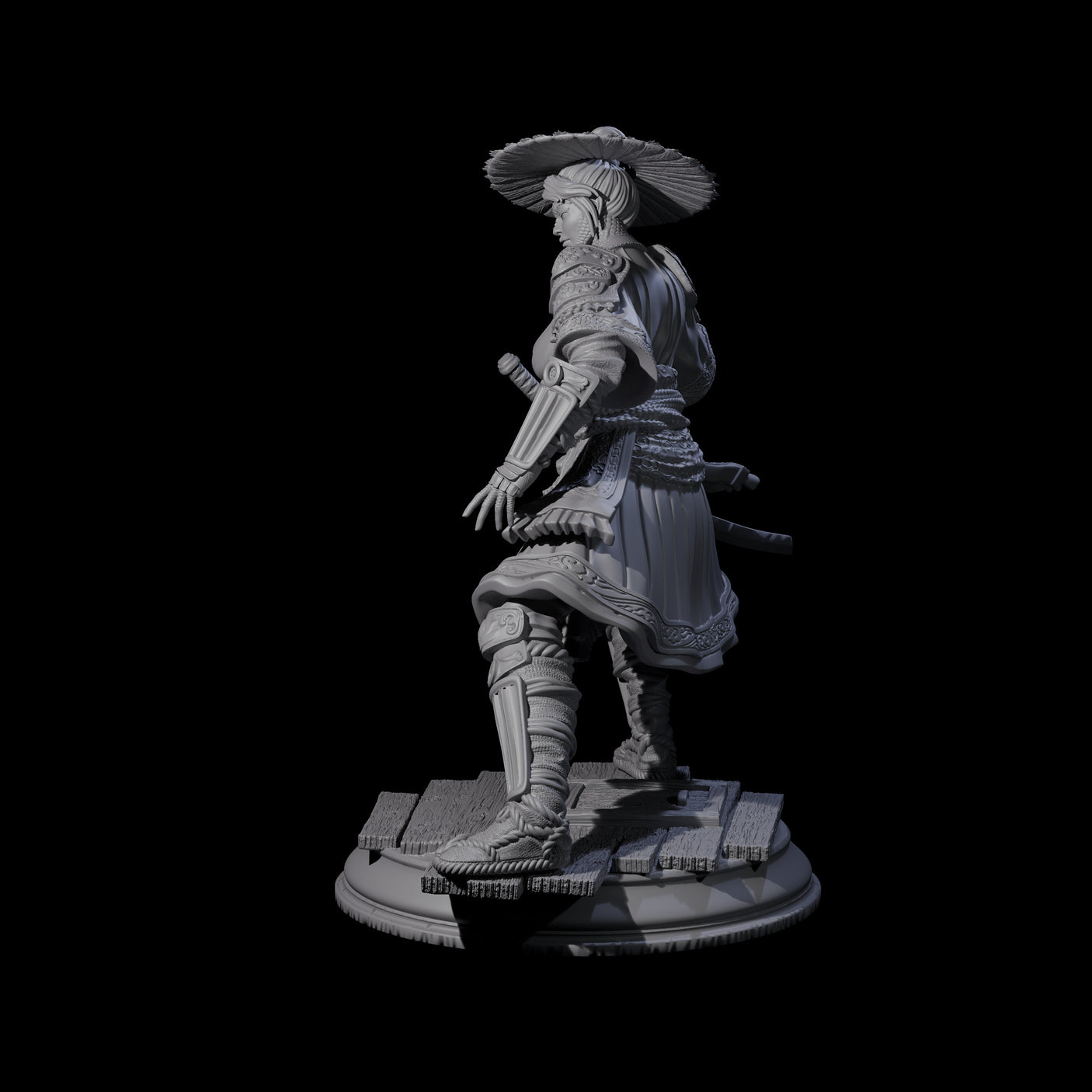 Wandering Ronin Miniature for Dungeons and Dragons, Pathfinder or other TTRPGs
