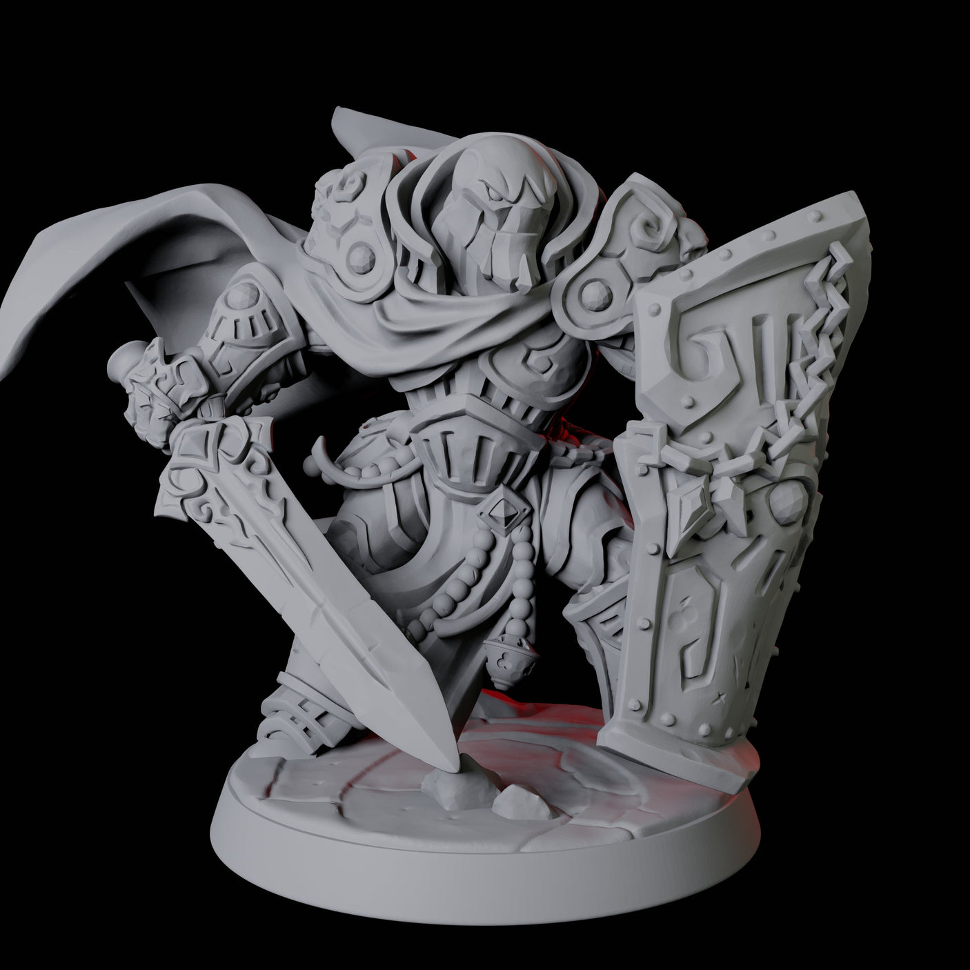 Warforged Paladin Fighter Miniature for Dungeons and Dragons, Pathfinder or other TTRPGs