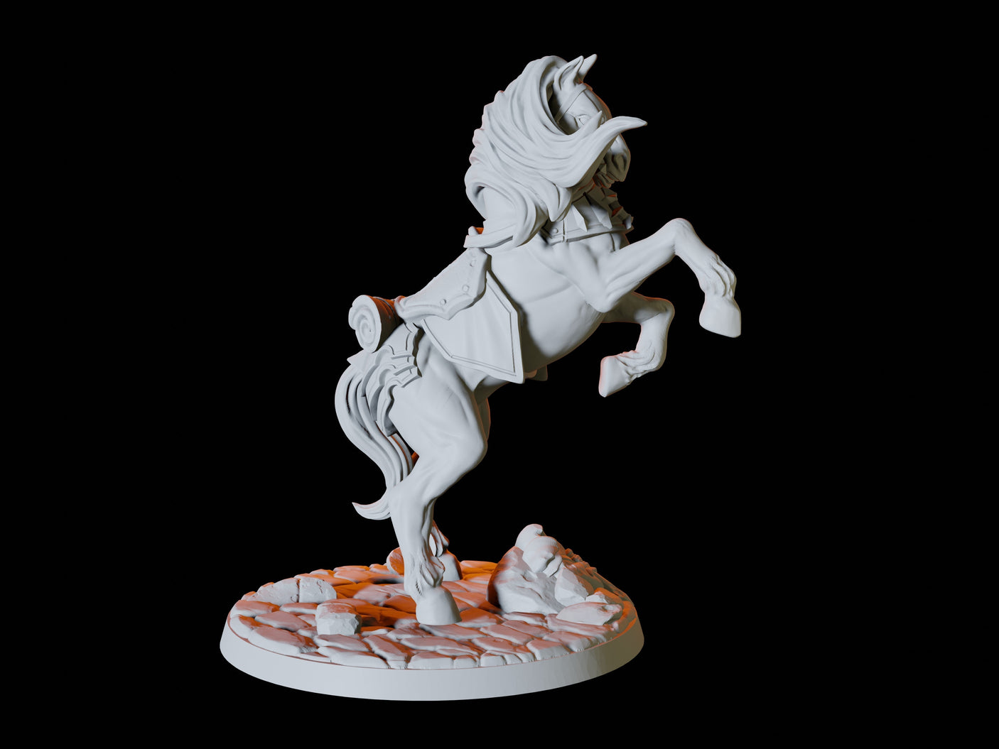 Warhorse Miniature for Dungeons and Dragons, Pathfinder or other TTRPGs