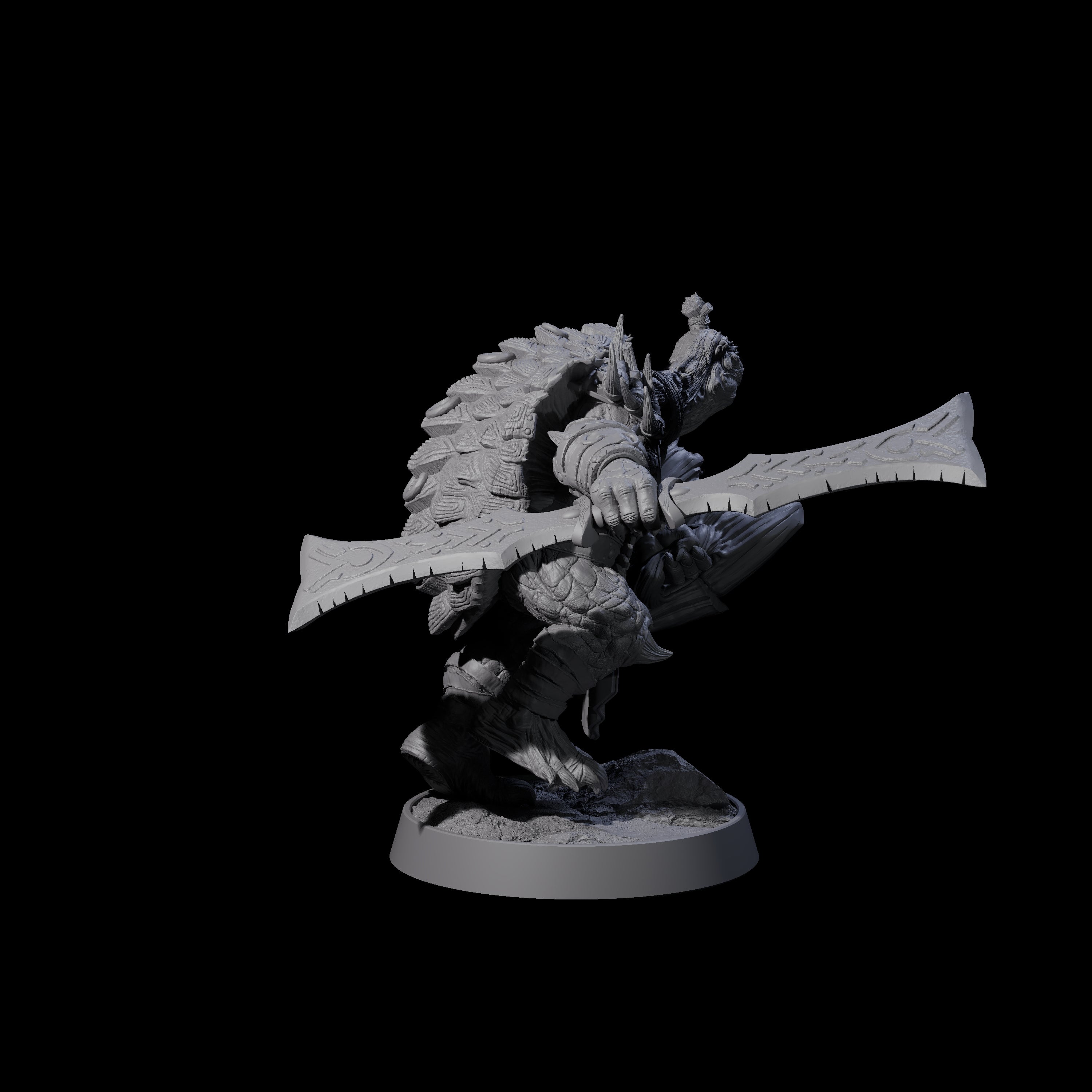 Warlike Tortle B Miniature for Dungeons and Dragons, Pathfinder or other TTRPGs