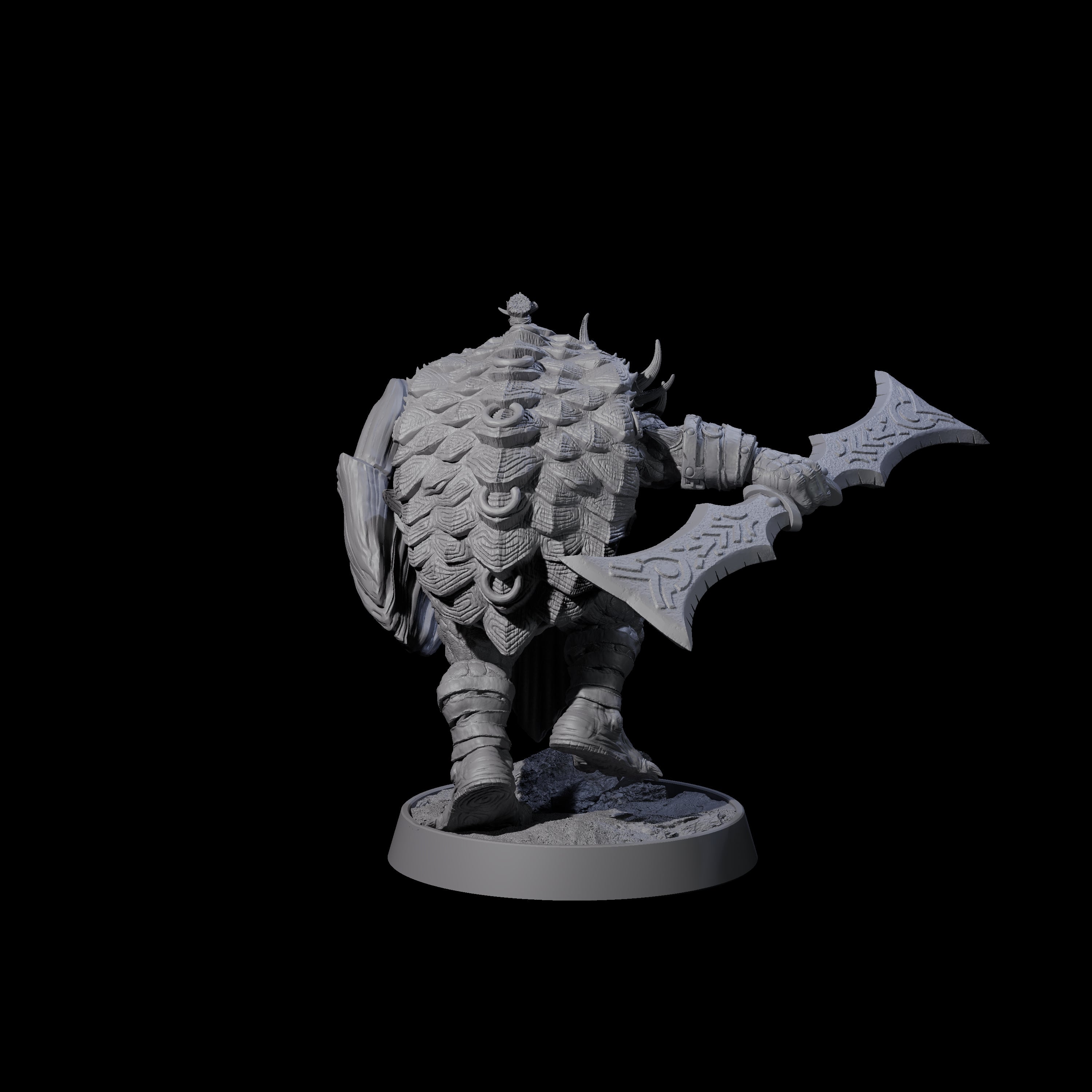 Warlike Tortle B Miniature for Dungeons and Dragons, Pathfinder or other TTRPGs