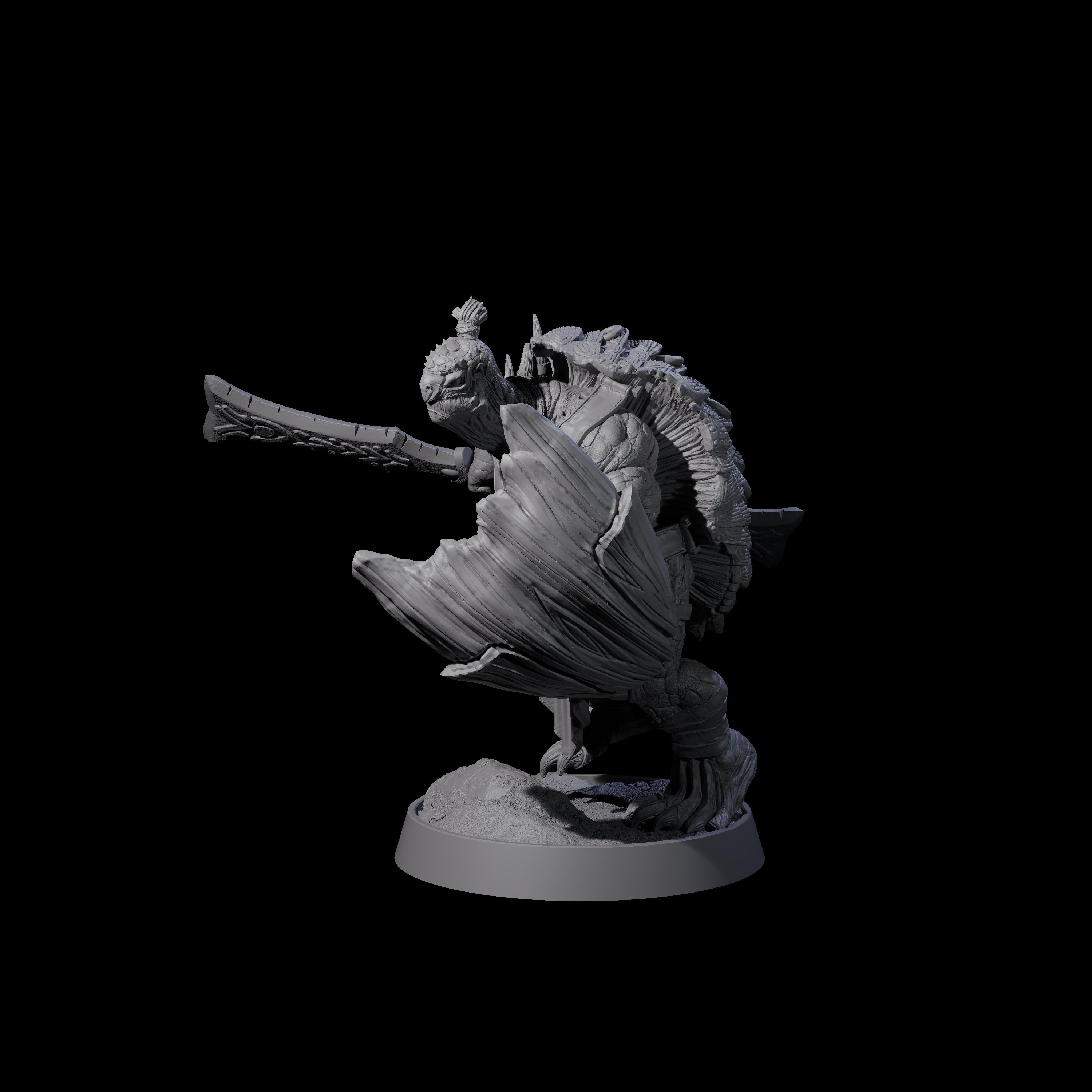 Warlike Tortle B Miniature for Dungeons and Dragons, Pathfinder or other TTRPGs