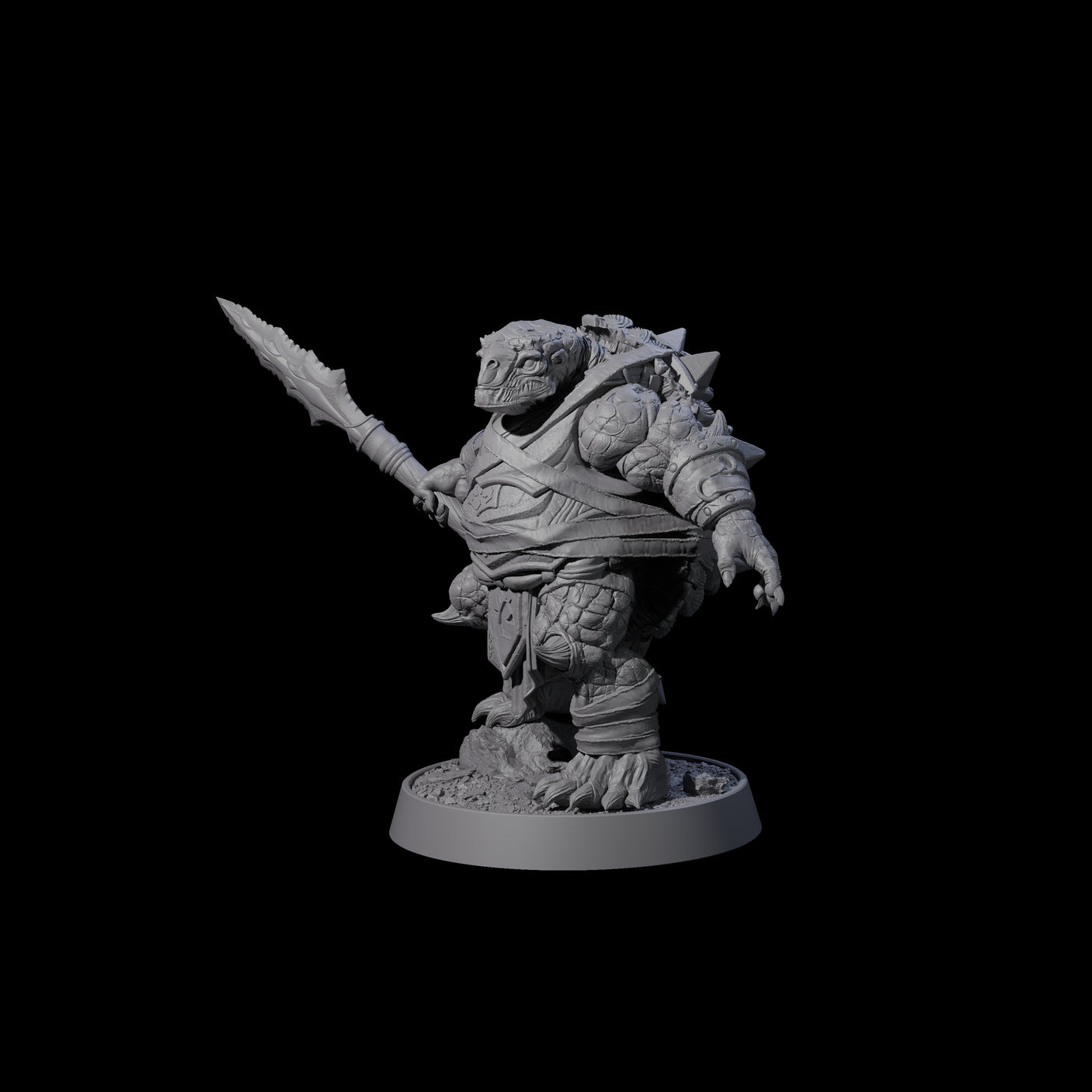 Warlike Tortle C Miniature for Dungeons and Dragons, Pathfinder or other TTRPGs