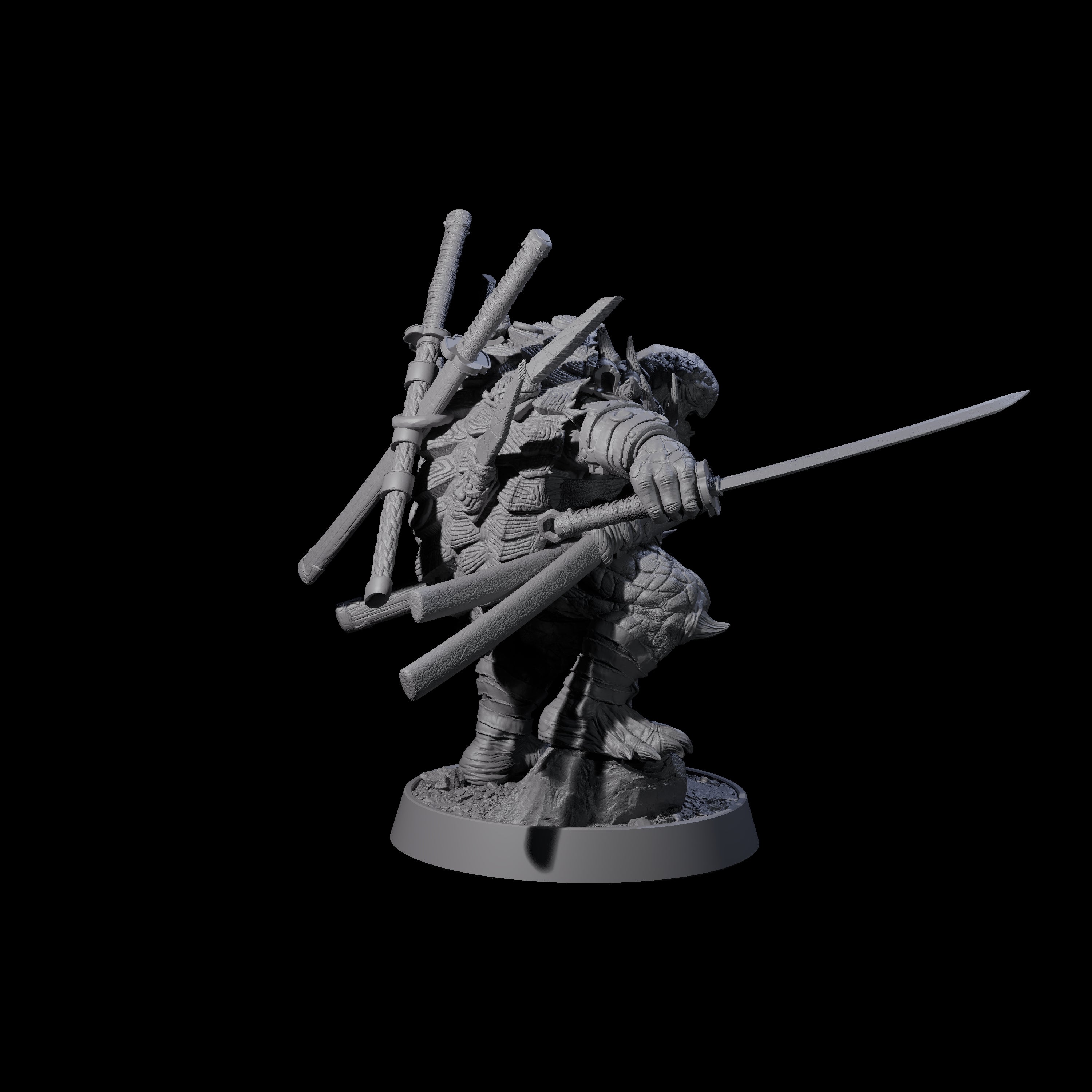 Warlike Tortle D Miniature for Dungeons and Dragons, Pathfinder or other TTRPGs