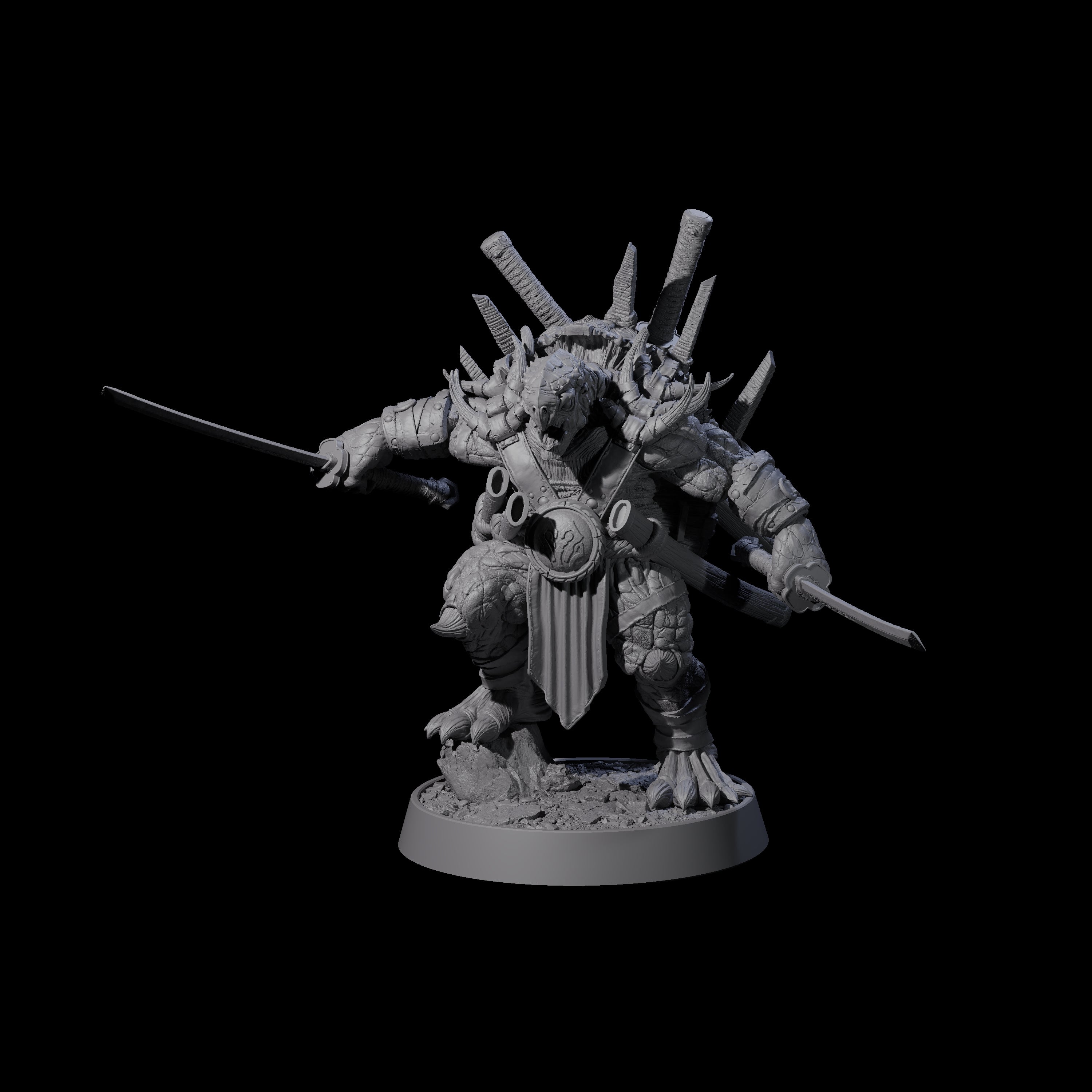 Warlike Tortle D Miniature for Dungeons and Dragons, Pathfinder or other TTRPGs