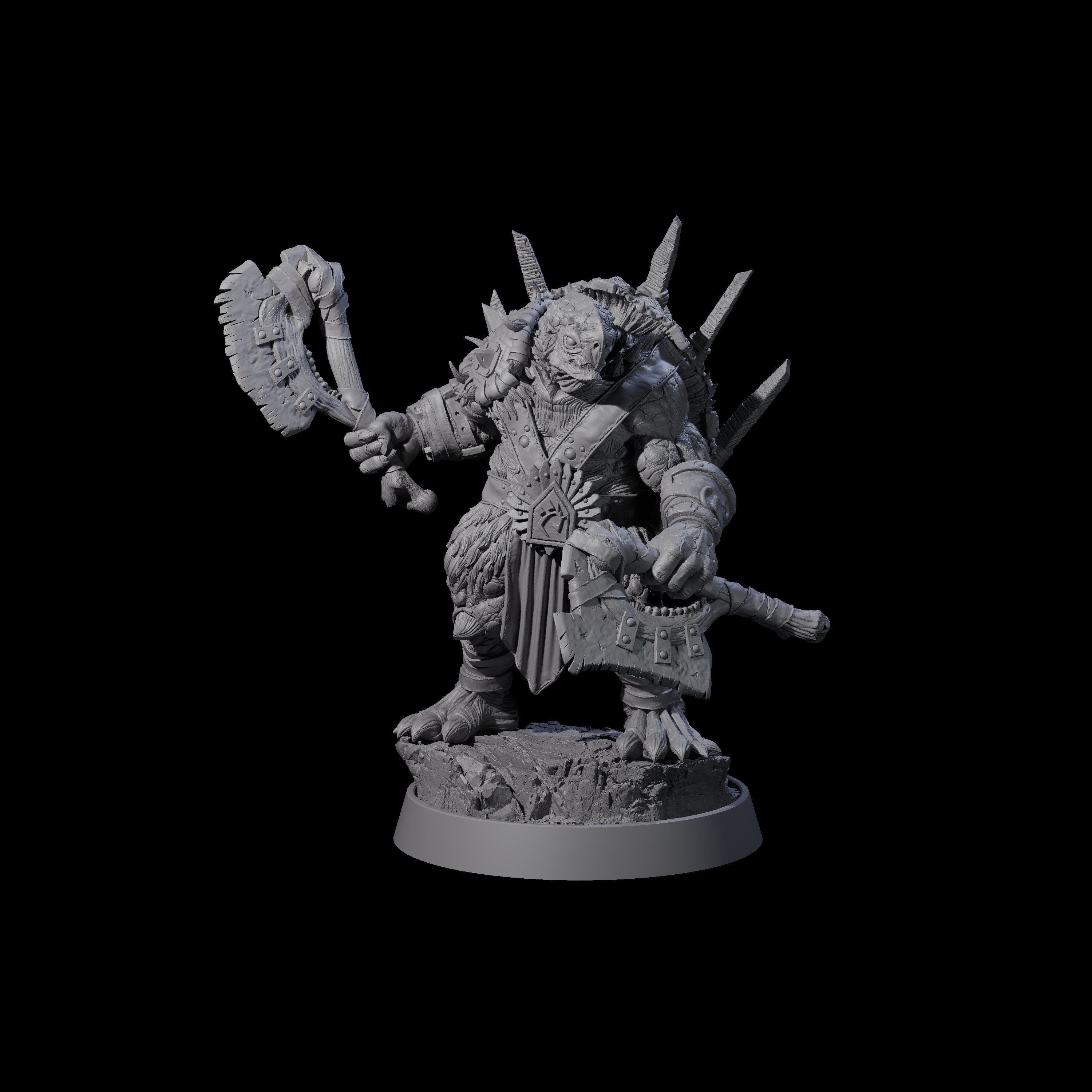 Warlike Tortle E Miniature for Dungeons and Dragons, Pathfinder or other TTRPGs