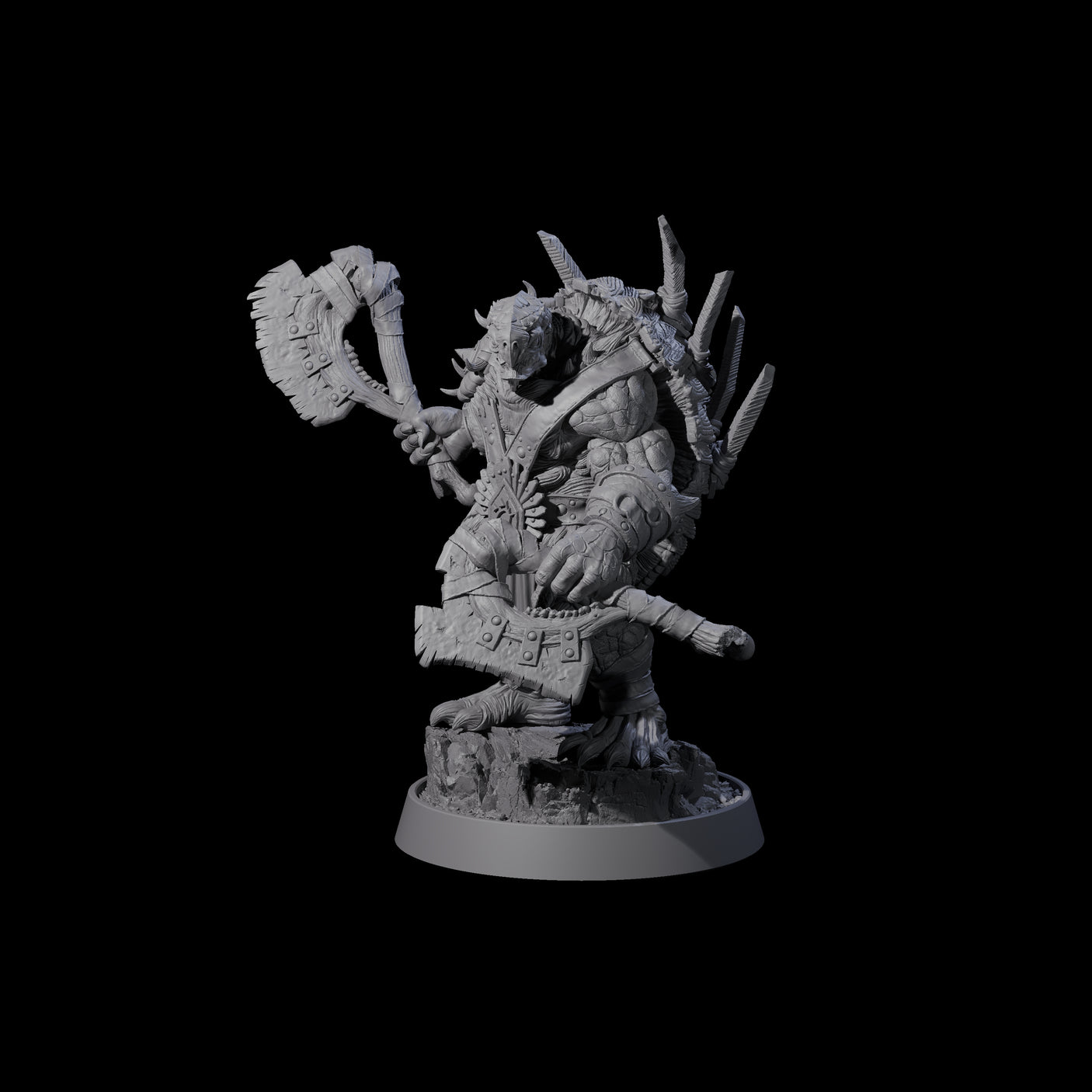 Warlike Tortle E Miniature for Dungeons and Dragons, Pathfinder or other TTRPGs