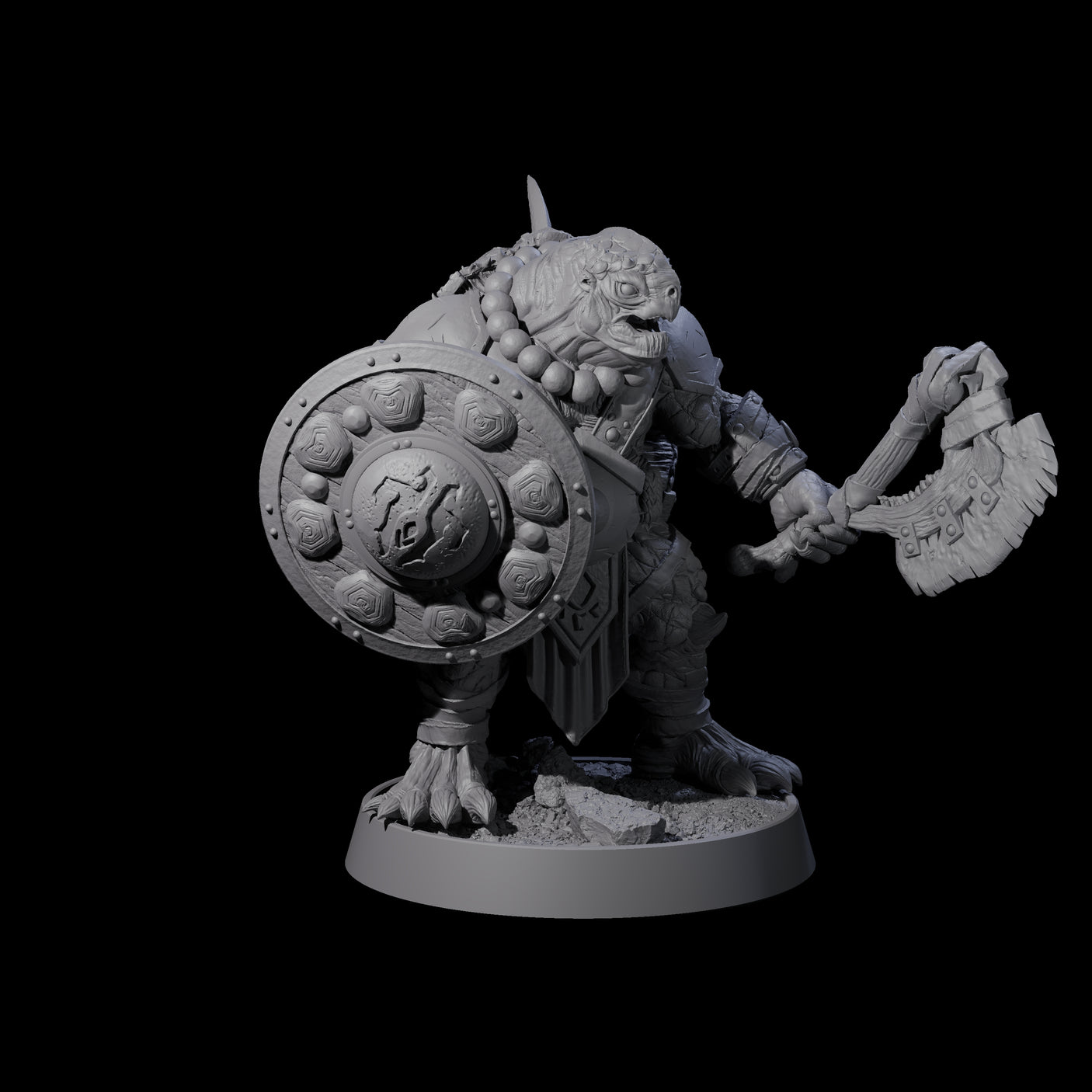 Warlike Tortle F Miniature for Dungeons and Dragons, Pathfinder or other TTRPGs