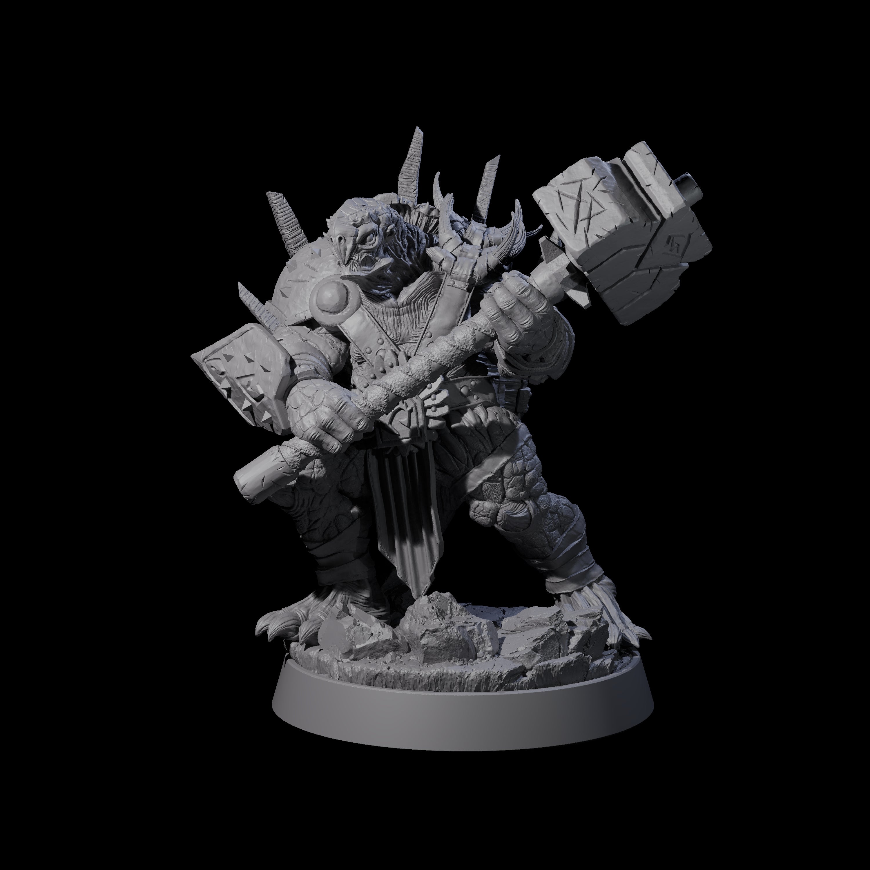 Warlike Tortle G Miniature for Dungeons and Dragons, Pathfinder or other TTRPGs