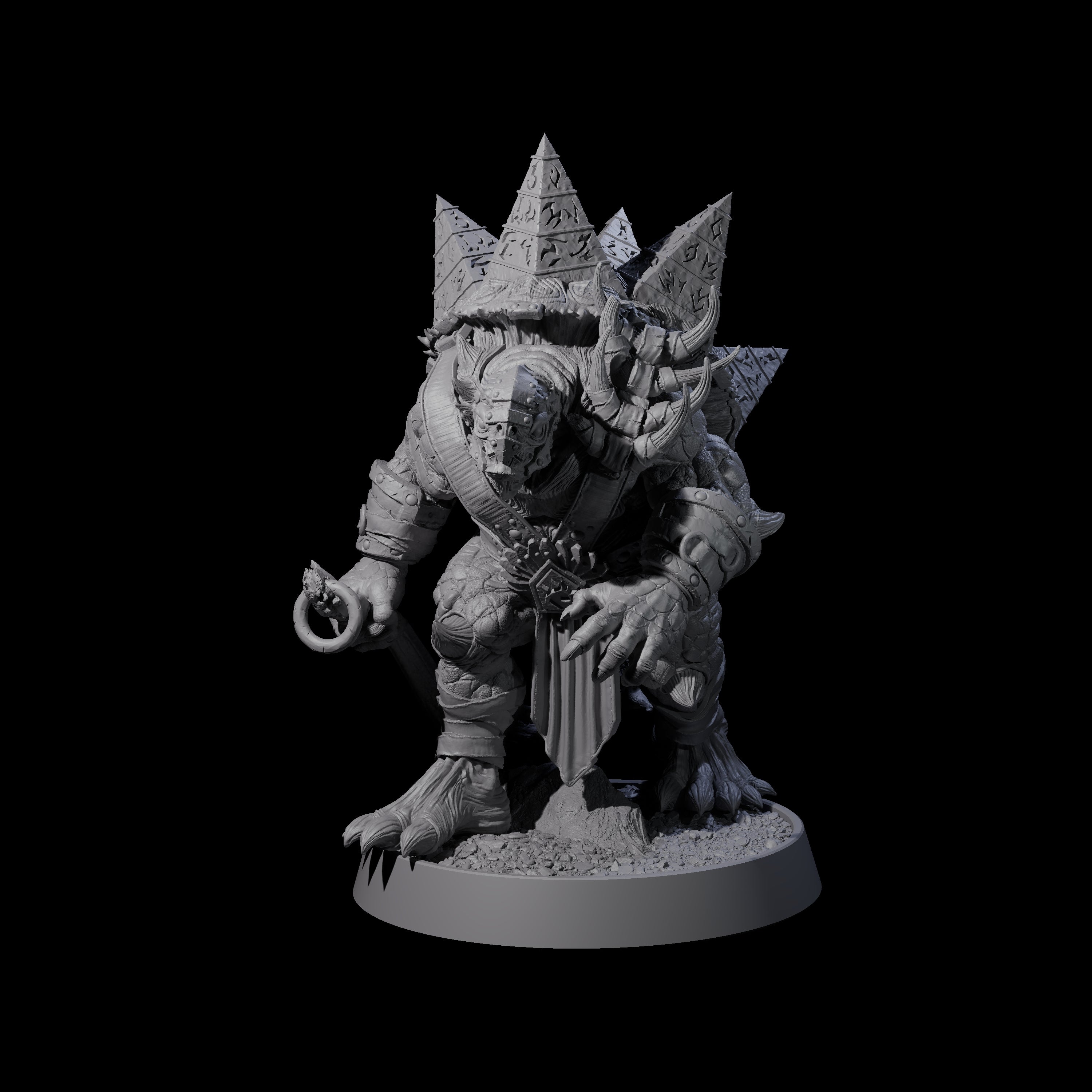 Warlike Tortle H Miniature for Dungeons and Dragons, Pathfinder or other TTRPGs