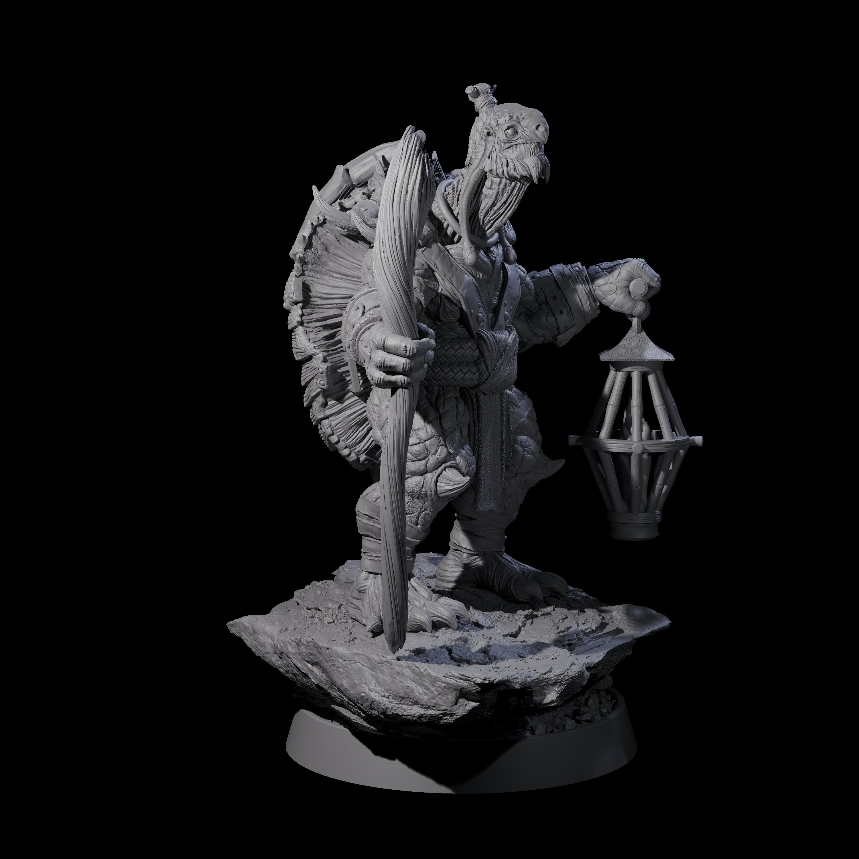 Warlike Tortle I Miniature for Dungeons and Dragons, Pathfinder or other TTRPGs