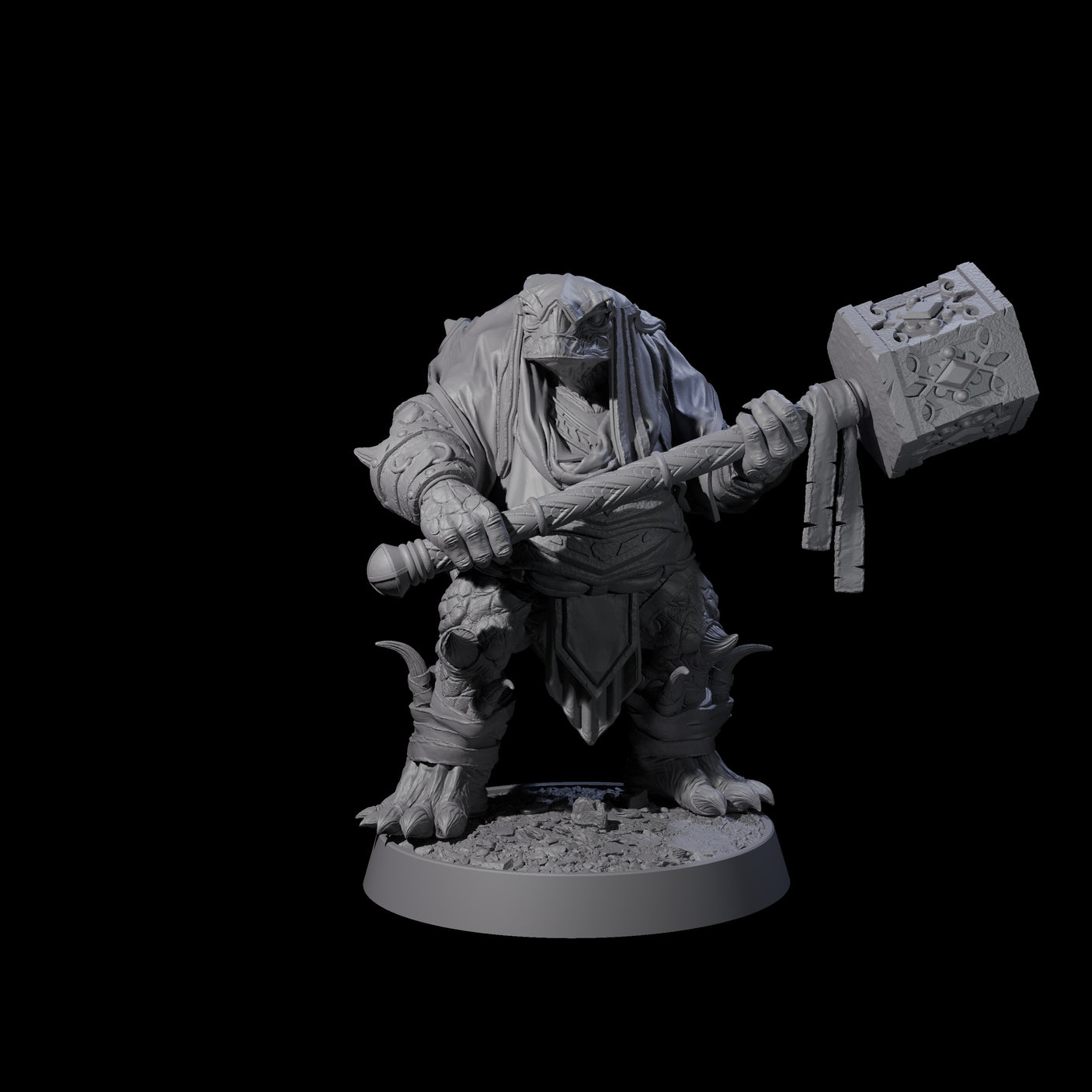 Warlike Tortle J Miniature for Dungeons and Dragons, Pathfinder or other TTRPGs