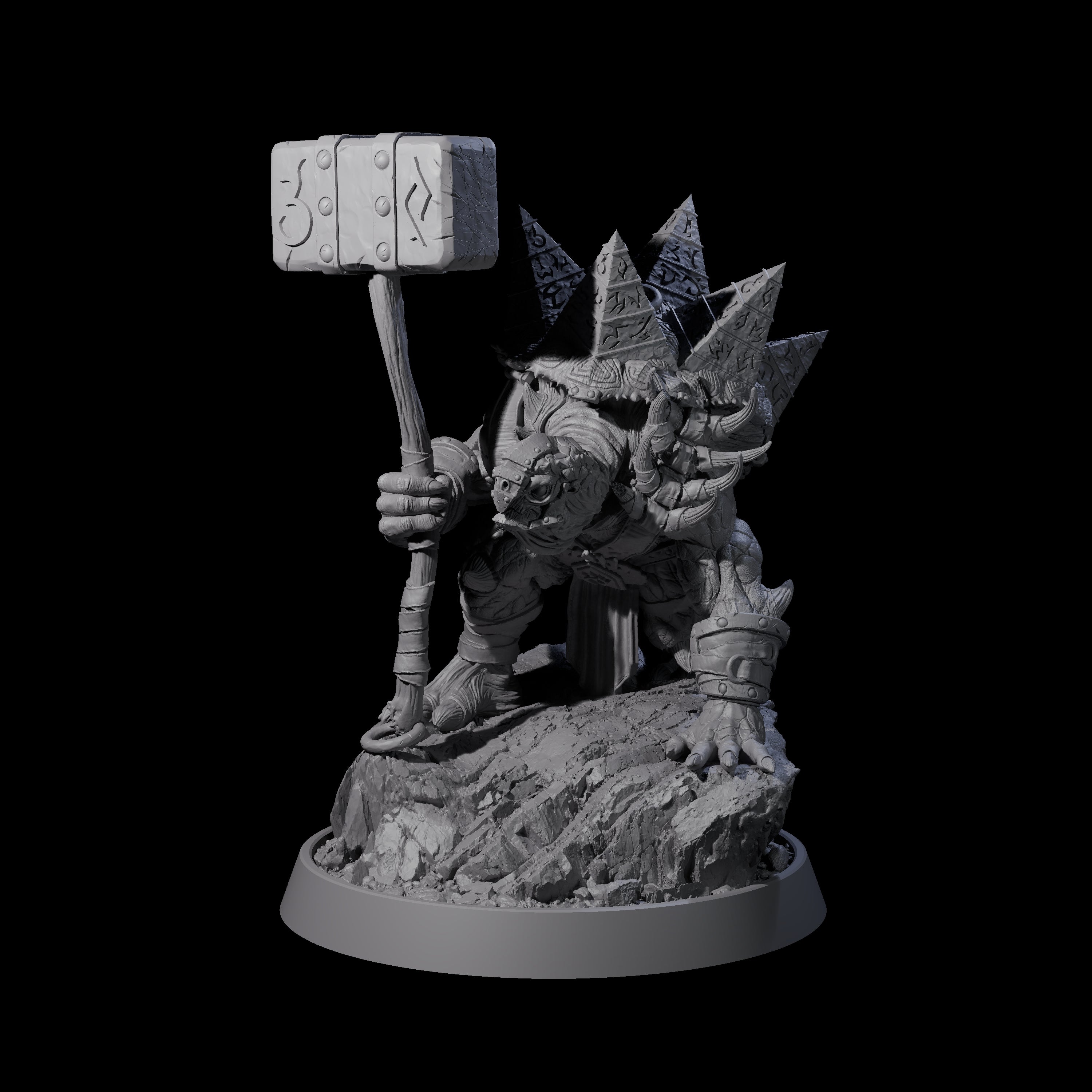 Warlike Tortle L Miniature for Dungeons and Dragons, Pathfinder or other TTRPGs
