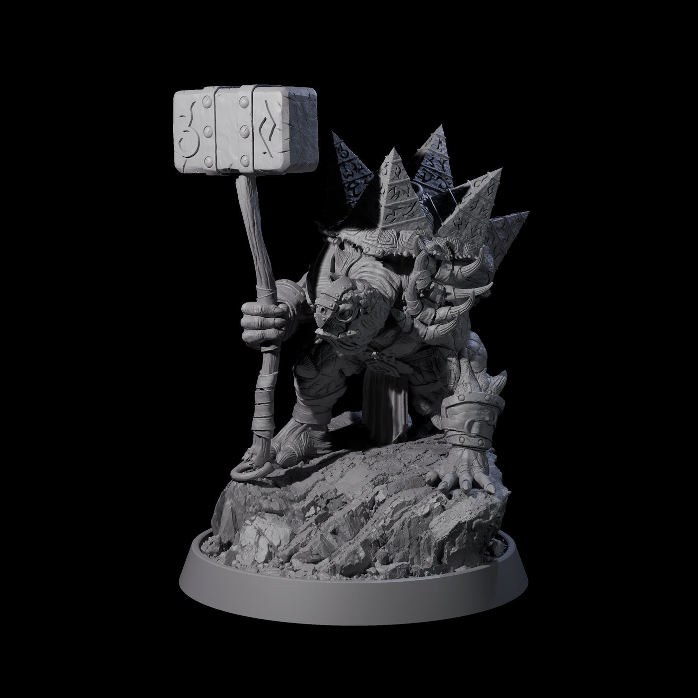 Warlike Tortle L Miniature for Dungeons and Dragons, Pathfinder or other TTRPGs