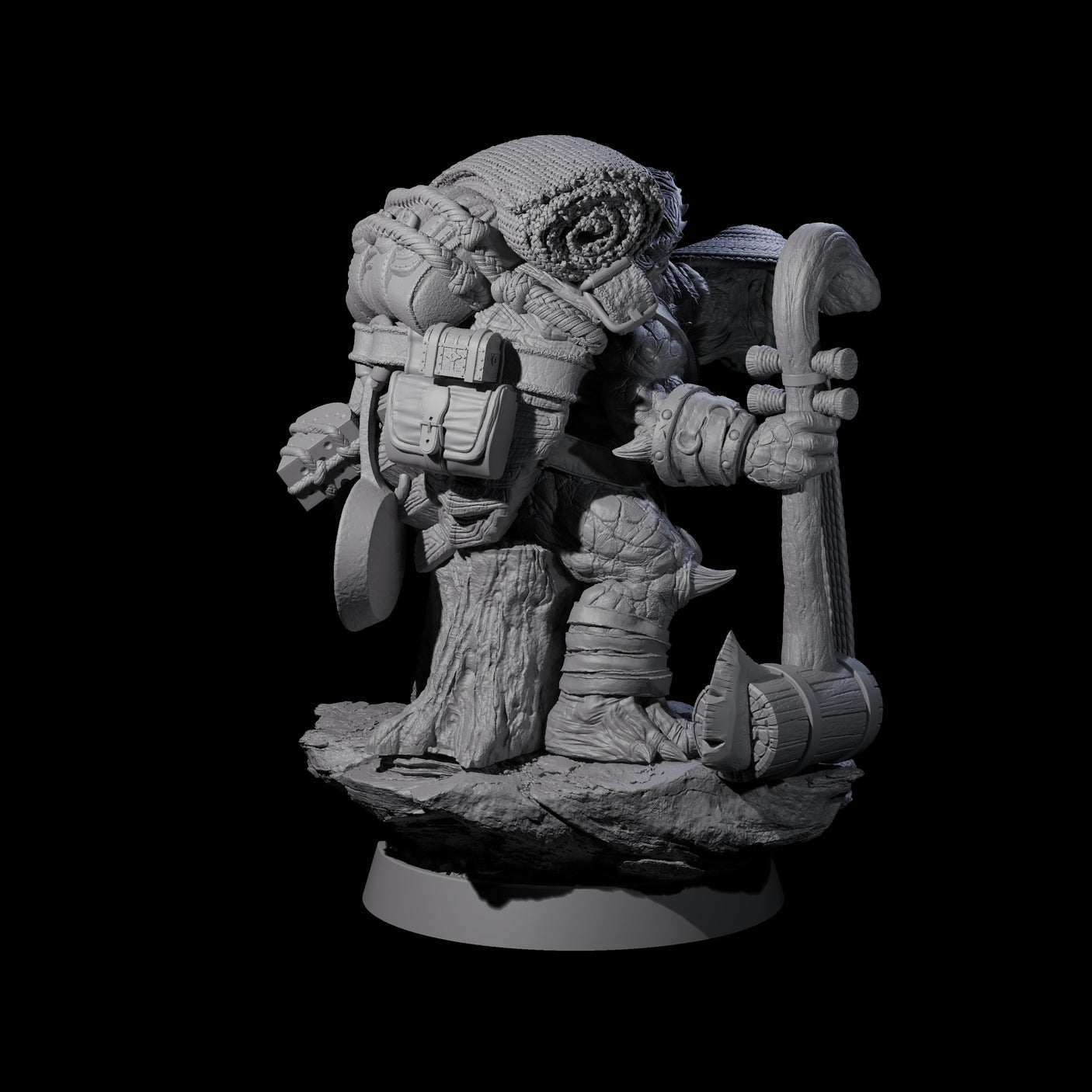 Warlike Tortle M Miniature for Dungeons and Dragons, Pathfinder or other TTRPGs