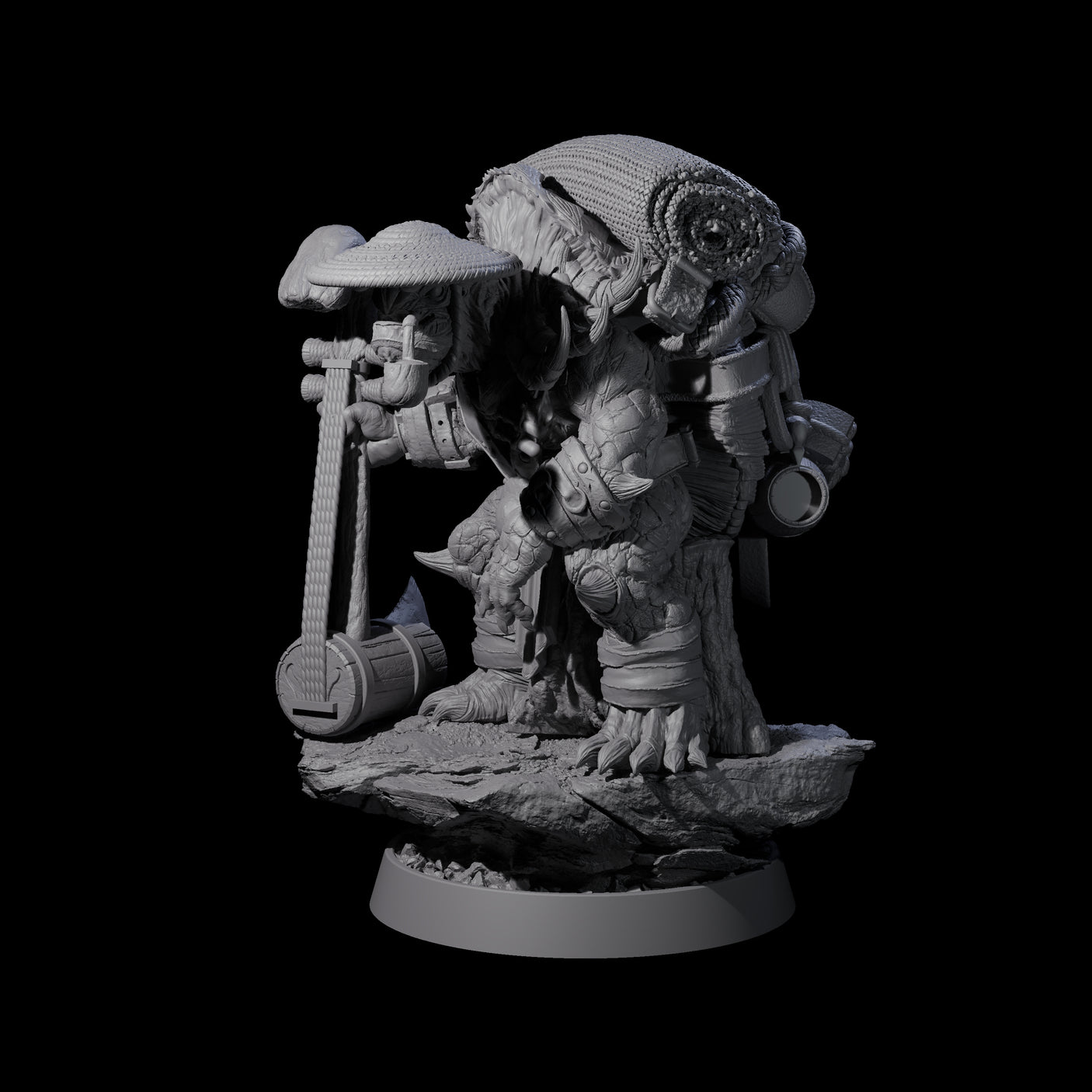 Warlike Tortle M Miniature for Dungeons and Dragons, Pathfinder or other TTRPGs