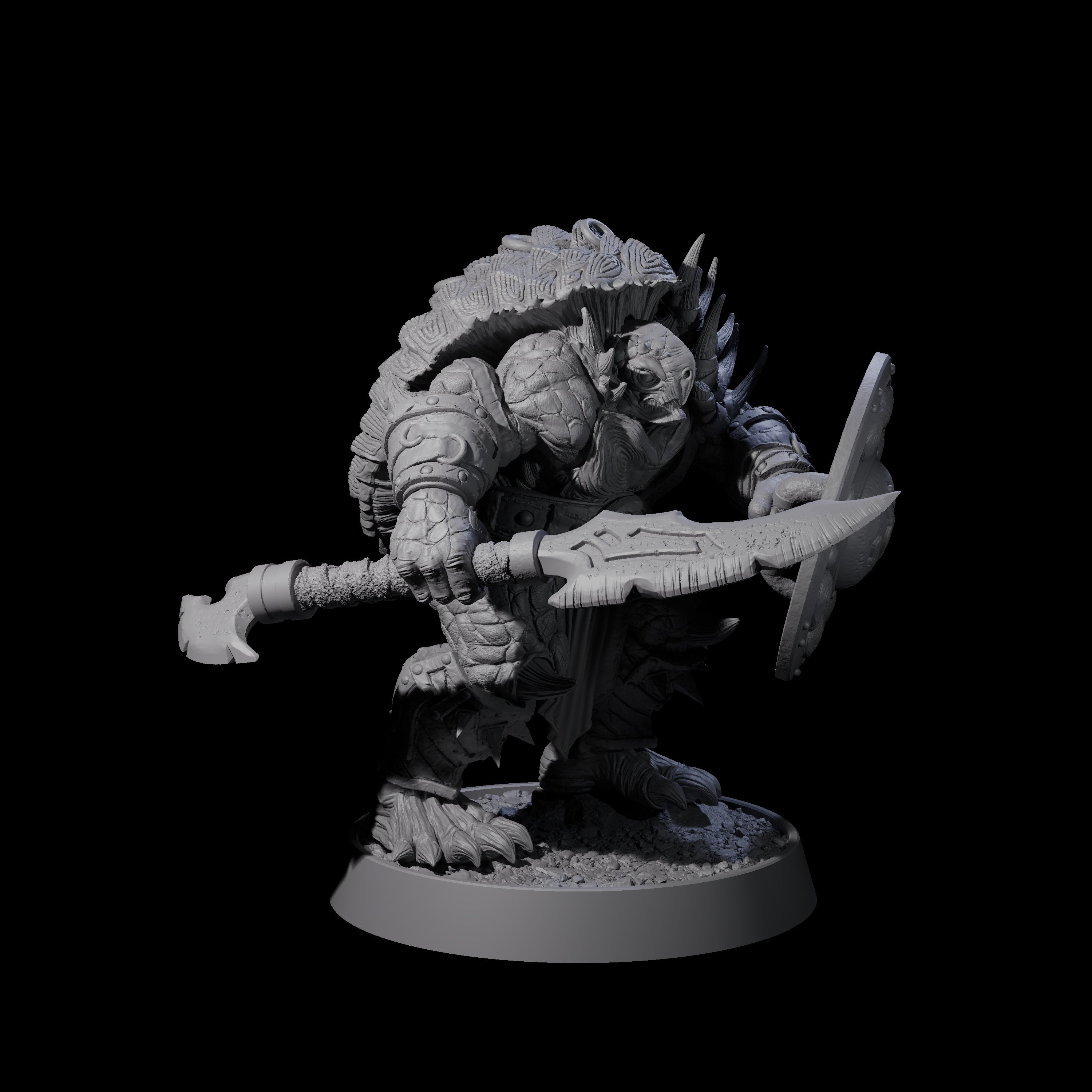 Warlike Tortle N Miniature for Dungeons and Dragons, Pathfinder or other TTRPGs