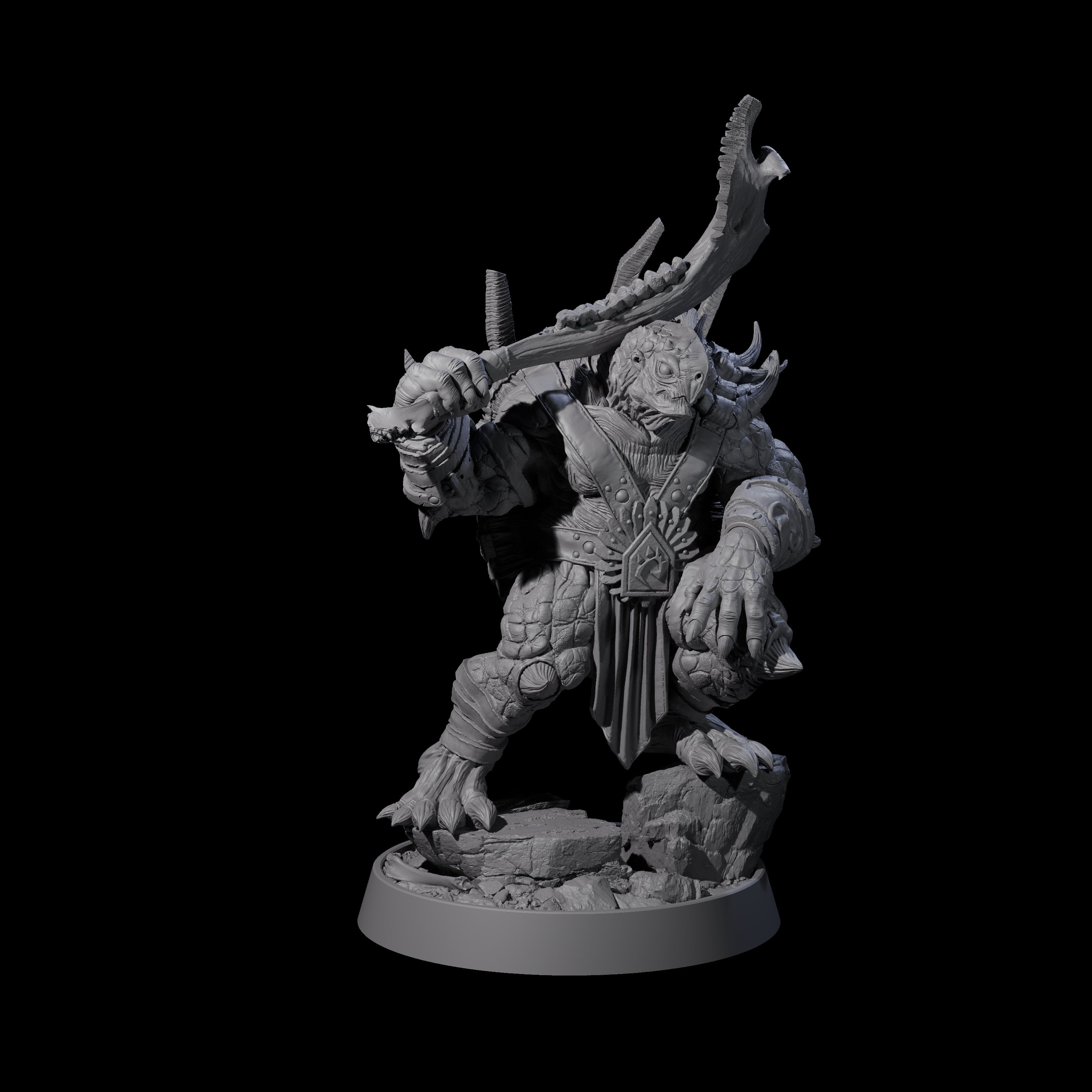 Warlike Tortle O Miniature for Dungeons and Dragons, Pathfinder or other TTRPGs