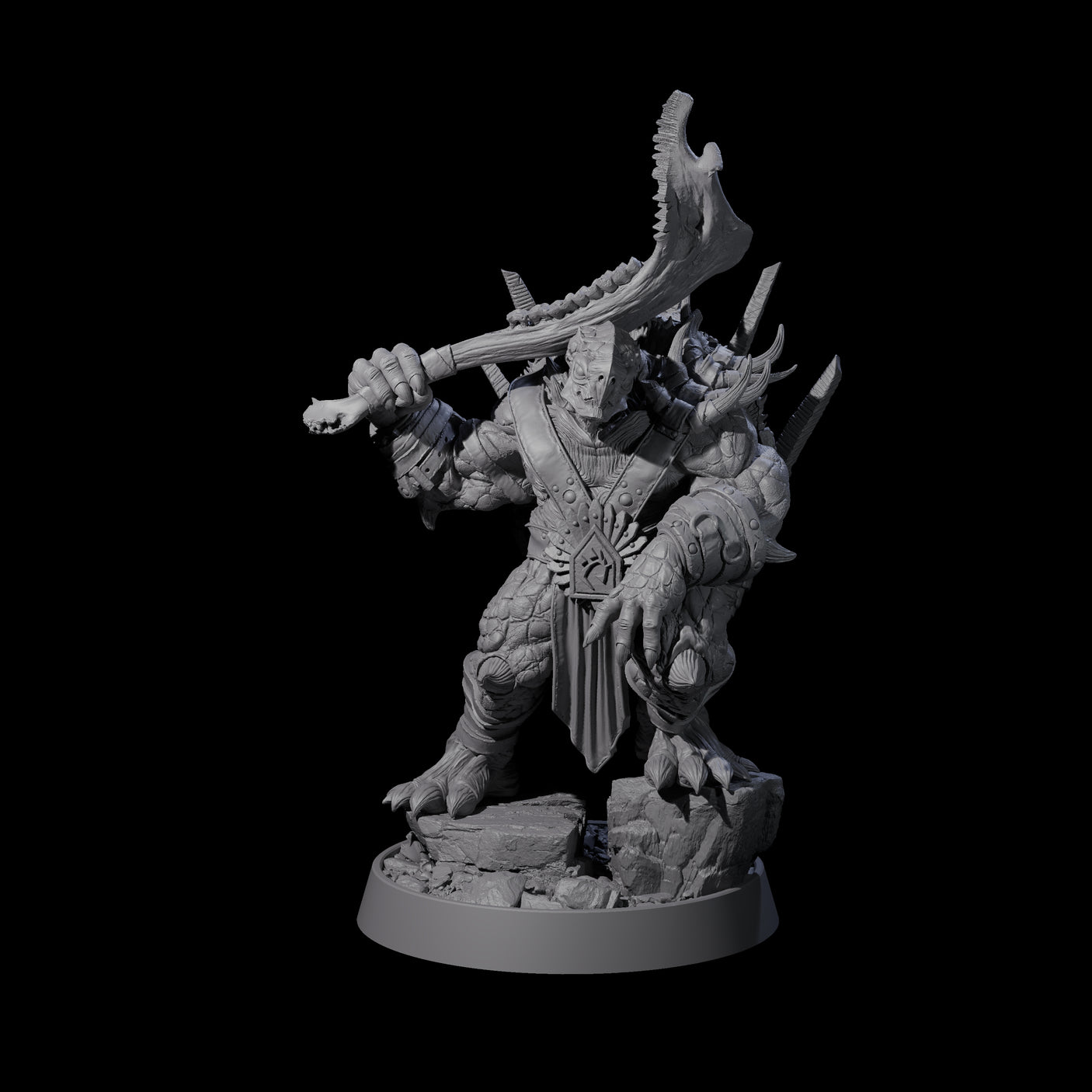 Warlike Tortle O Miniature for Dungeons and Dragons, Pathfinder or other TTRPGs
