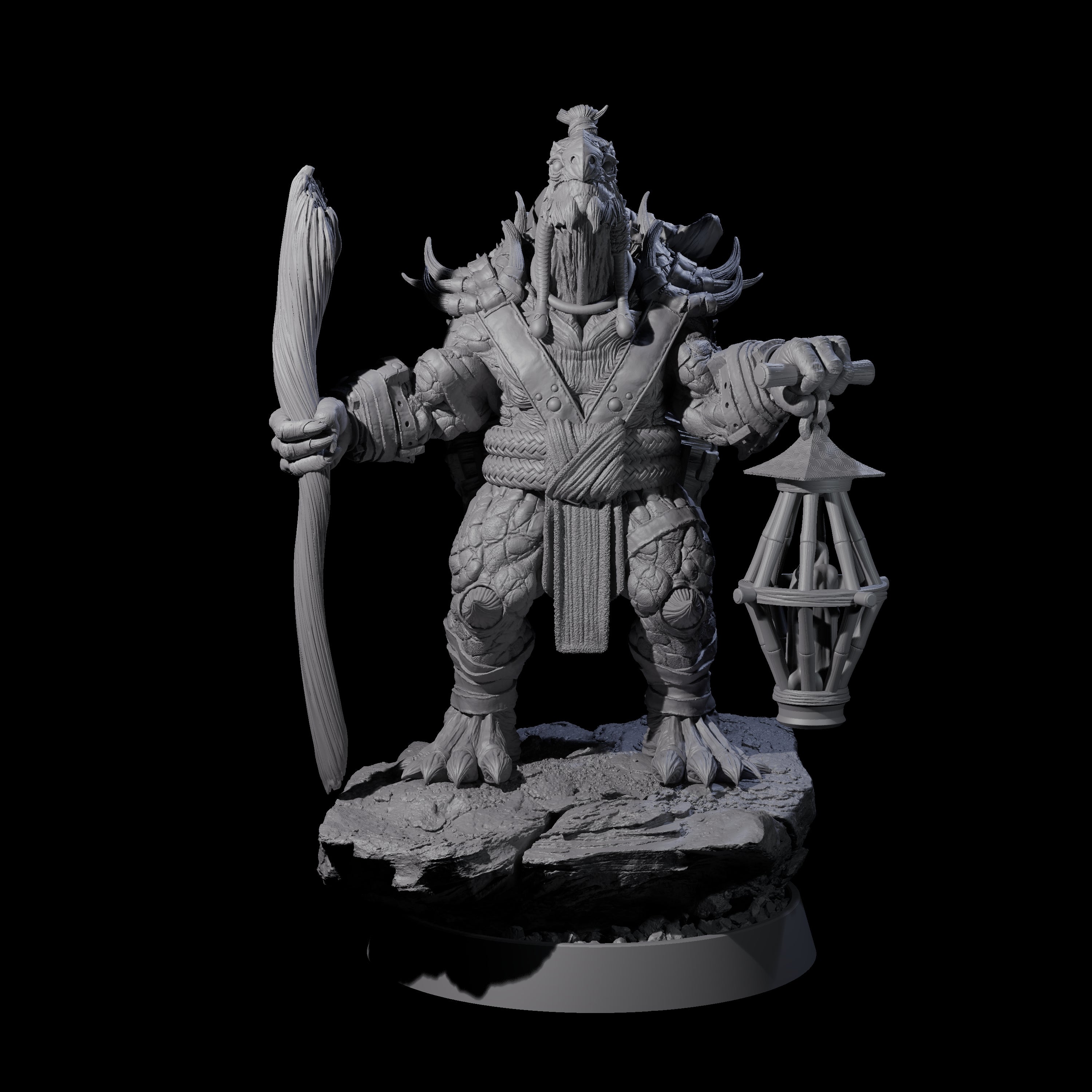 Warlike Tortle Tribe Miniature for Dungeons and Dragons, Pathfinder or other TTRPGs