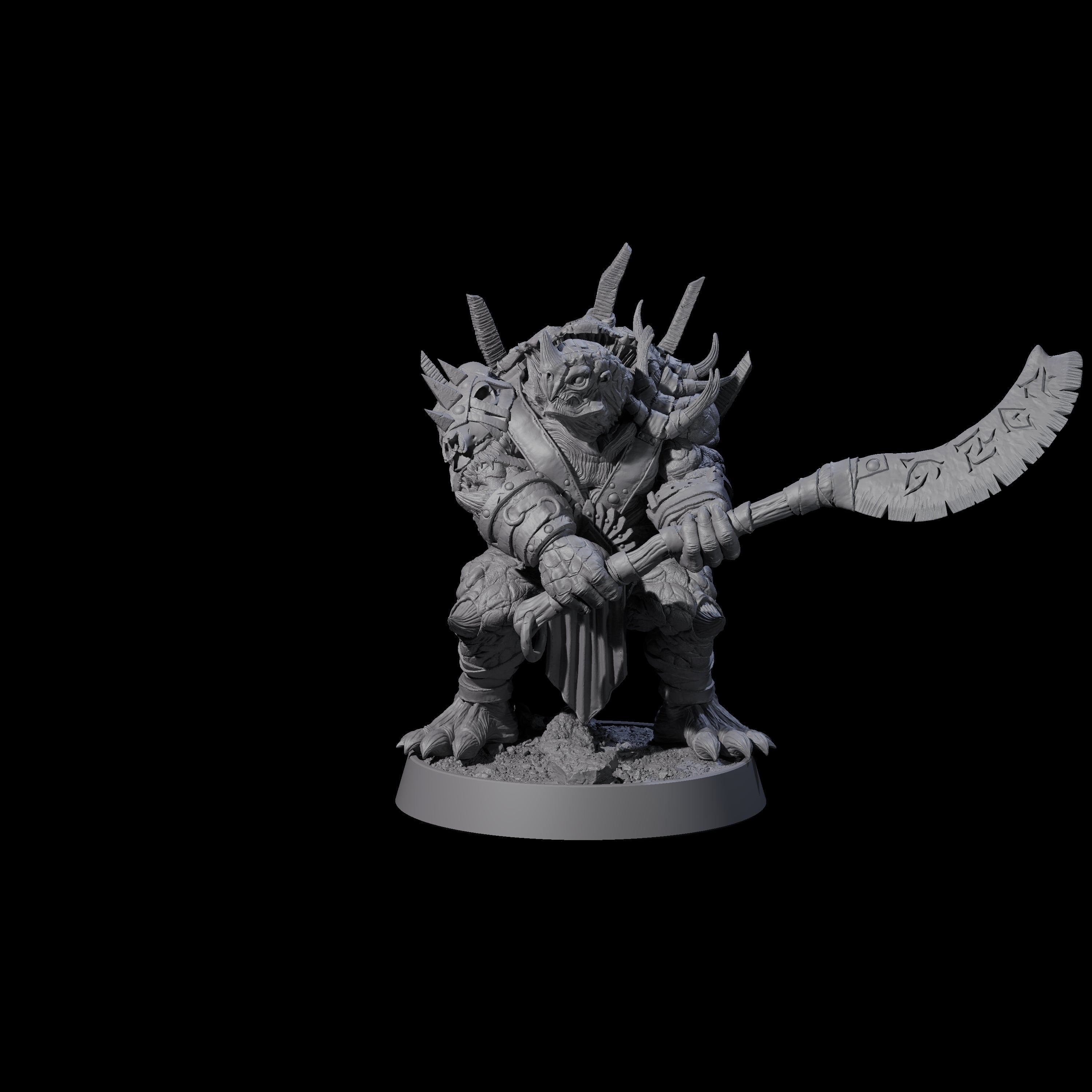 Warlike Tortle Tribe Miniature for Dungeons and Dragons, Pathfinder or other TTRPGs