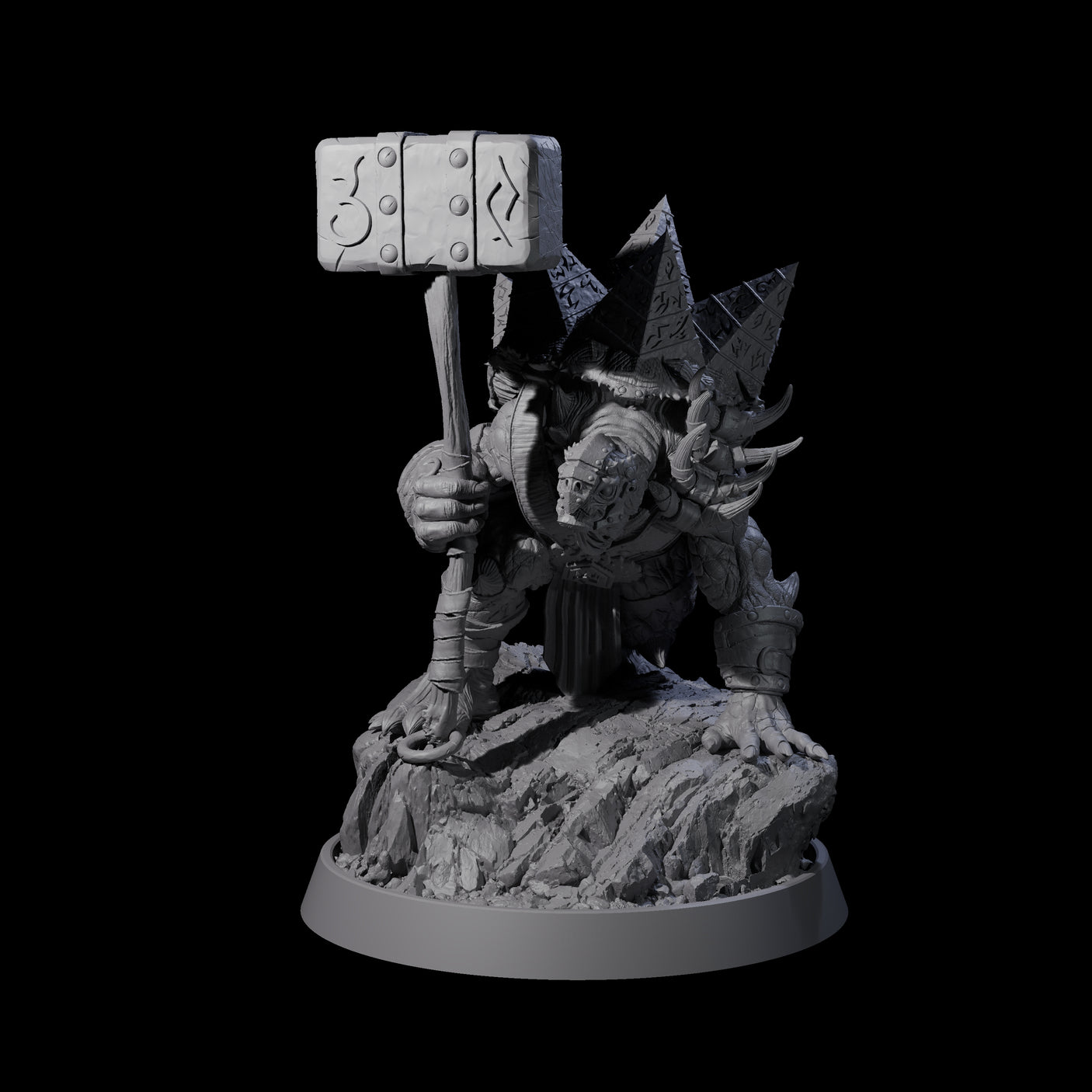 Warlike Tortle Tribe Miniature for Dungeons and Dragons, Pathfinder or other TTRPGs