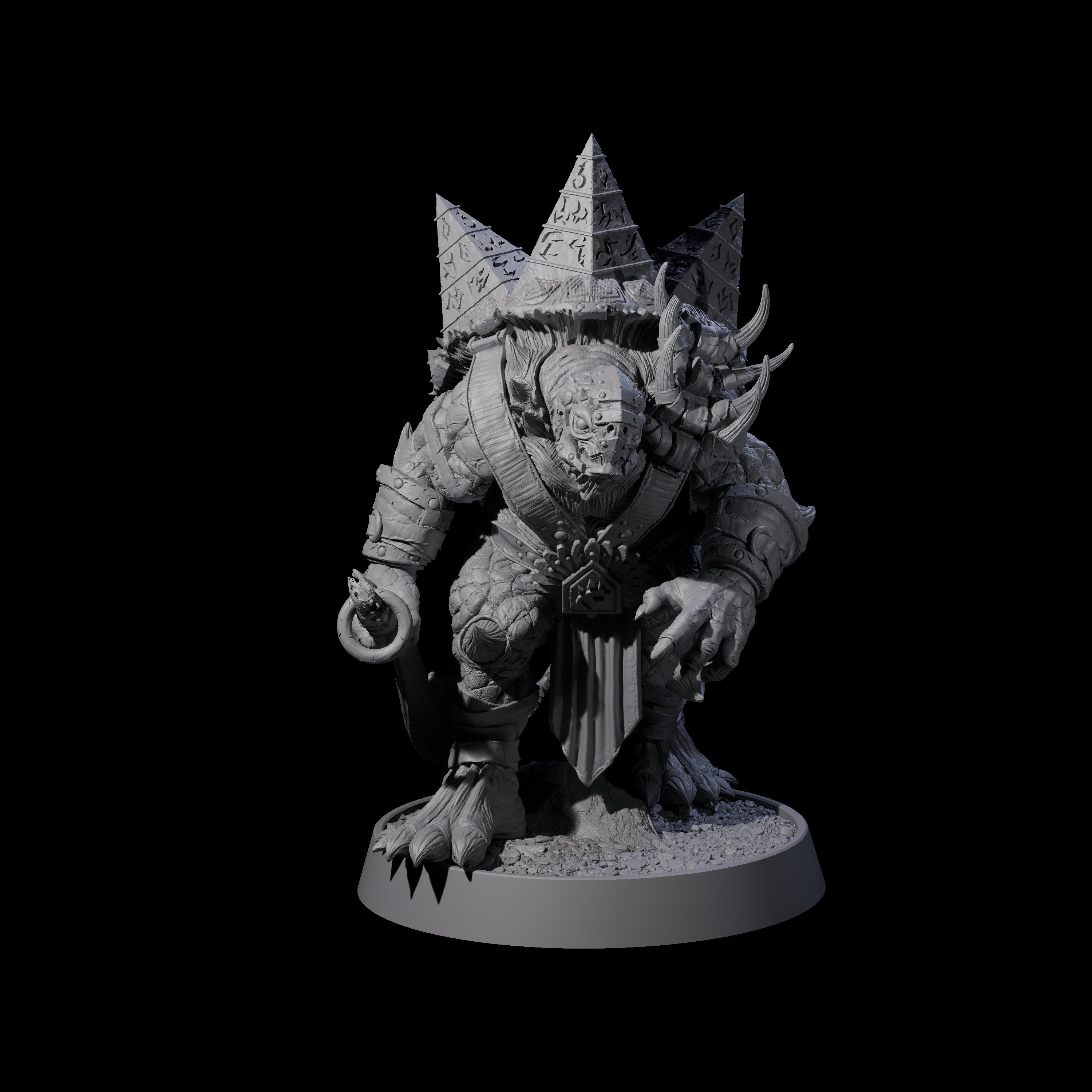 Warlike Tortle Tribe Miniature for Dungeons and Dragons, Pathfinder or other TTRPGs