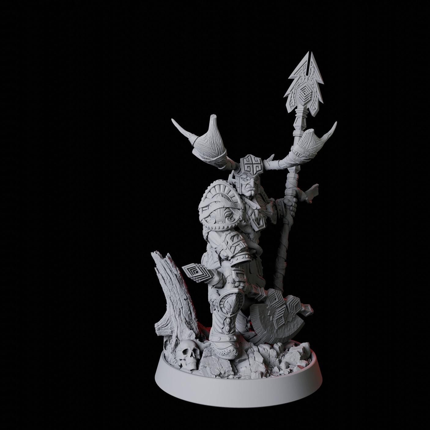 Warrior Druid Miniature for Dungeons and Dragons, Pathfinder or other TTRPGs