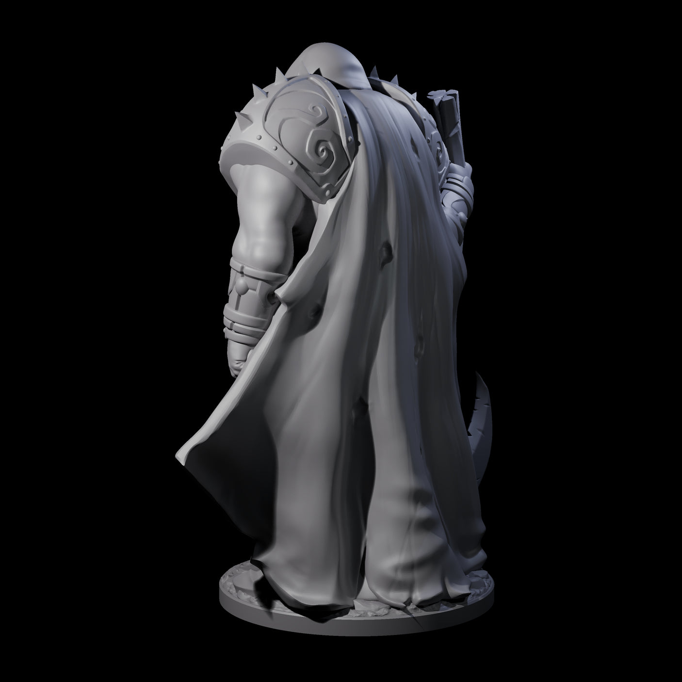 Warrior Lich Necromancer Miniature for Dungeons and Dragons, Pathfinder or other TTRPGs
