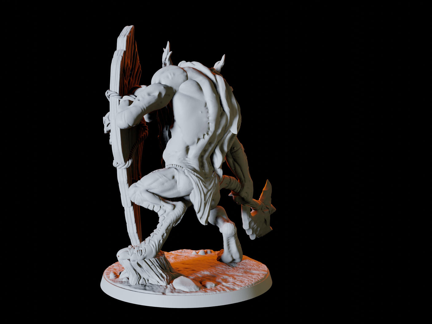 Warrior Troll Miniature for Dungeons and Dragons, Pathfinder or other TTRPGs
