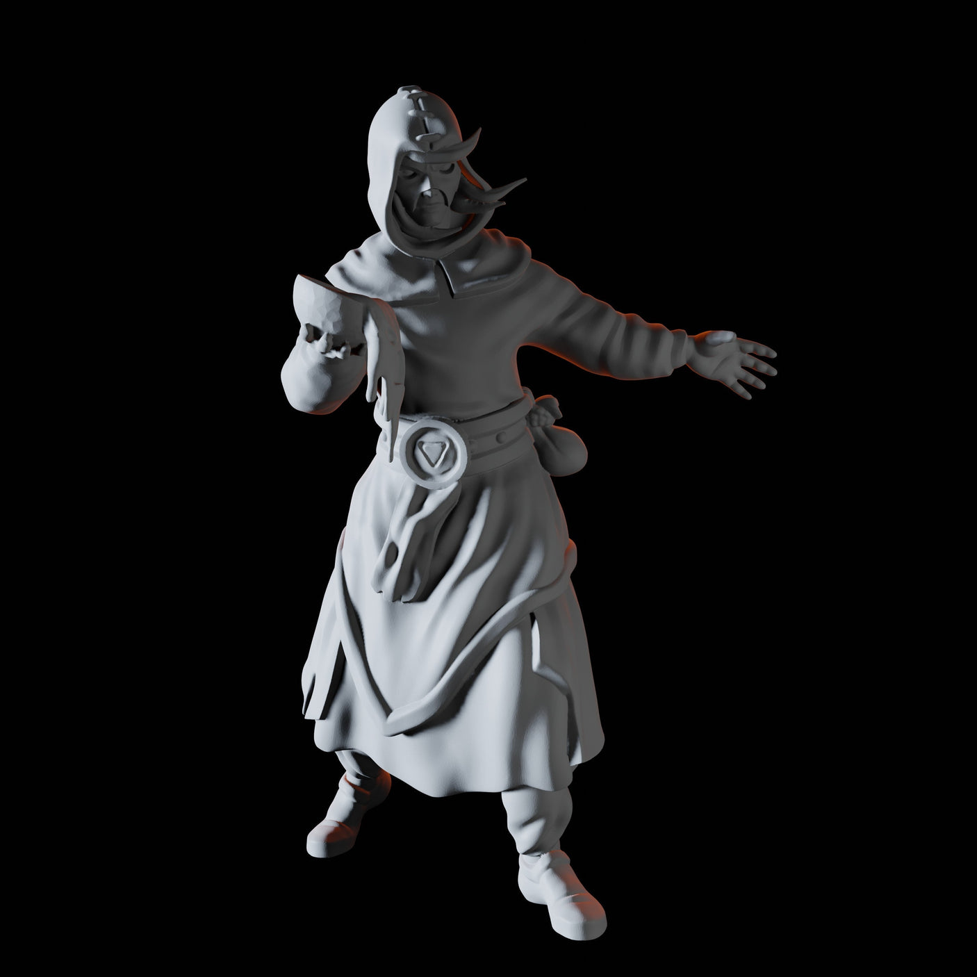 Water Cultist Miniature for Dungeons and Dragons, Pathfinder or other TTRPGs
