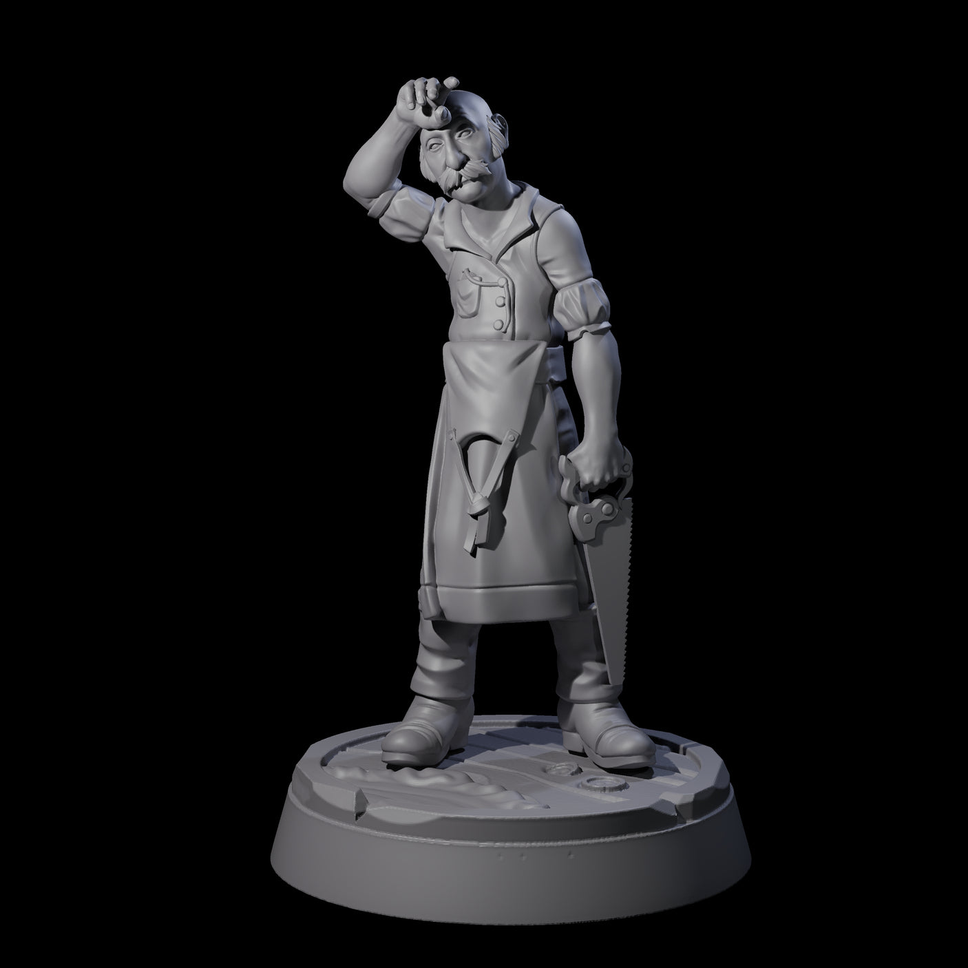 Weary Human Ship Doctor Miniature for Dungeons and Dragons, Pathfinder or other TTRPGs