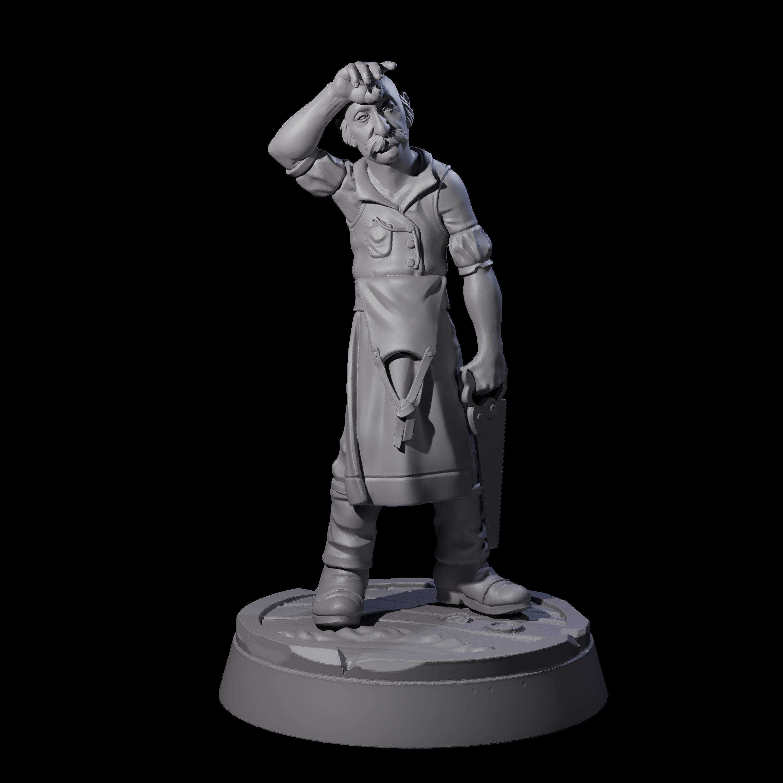 Weary Human Ship Doctor Miniature for Dungeons and Dragons, Pathfinder or other TTRPGs