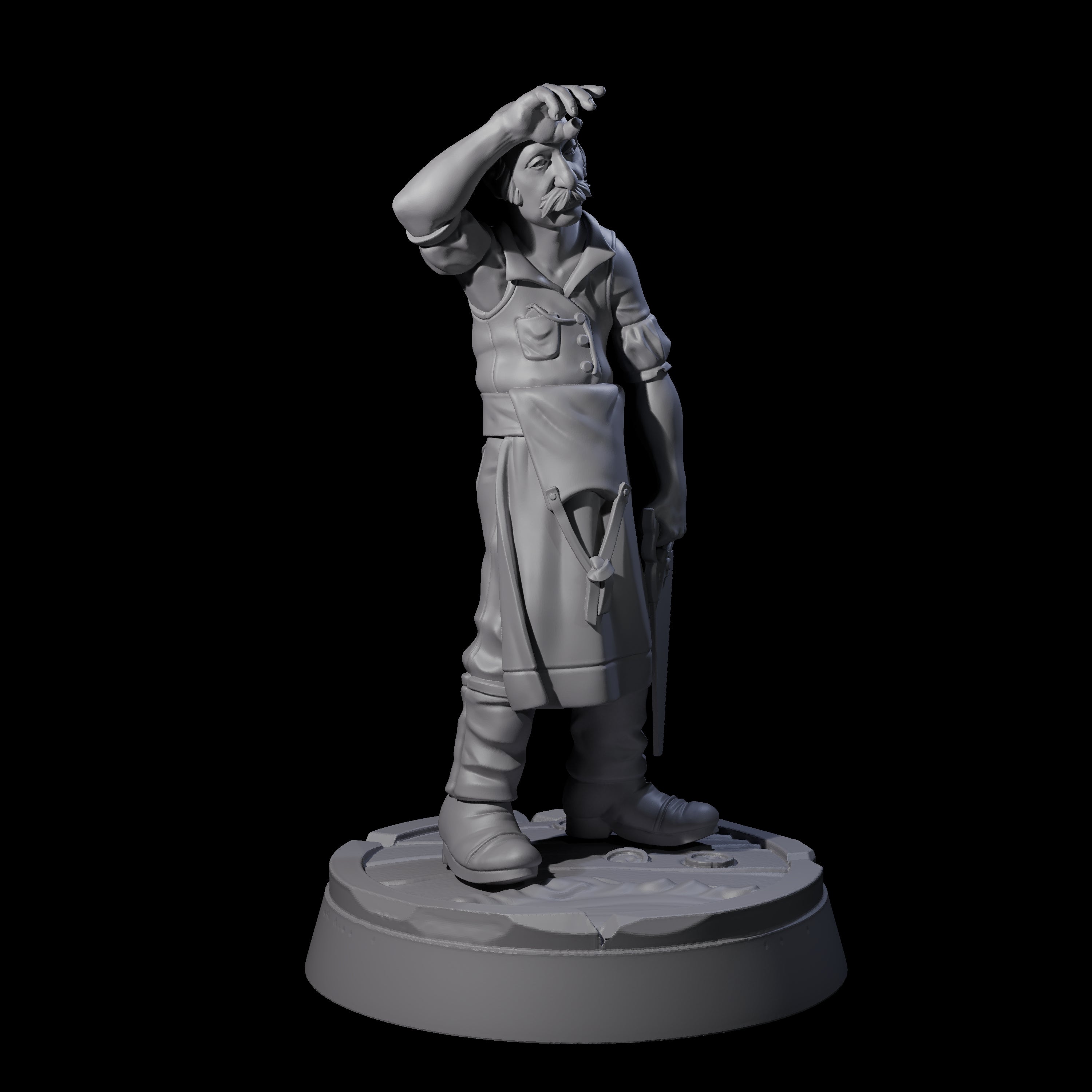 Weary Human Ship Doctor Miniature for Dungeons and Dragons, Pathfinder or other TTRPGs