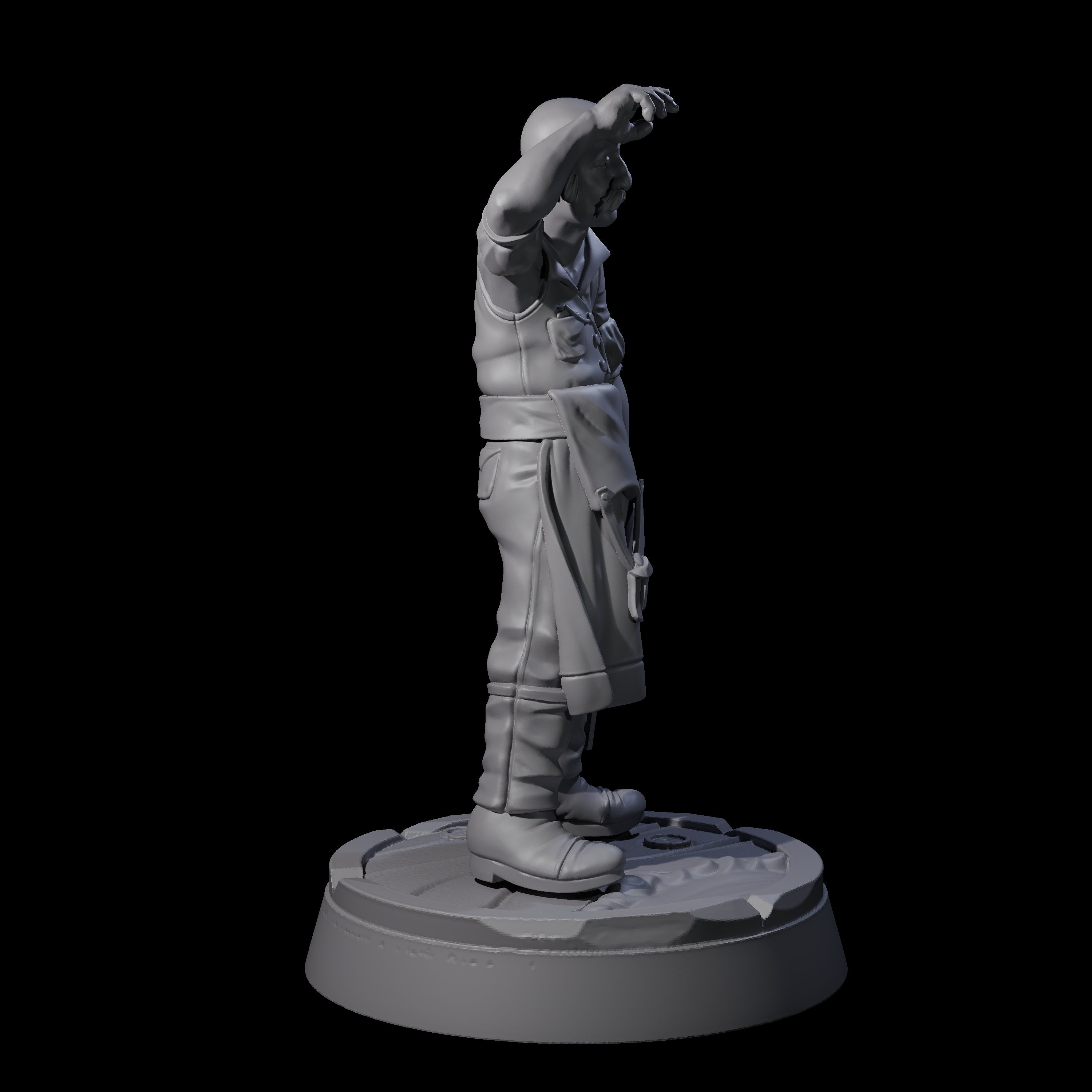 Weary Human Ship Doctor Miniature for Dungeons and Dragons, Pathfinder or other TTRPGs