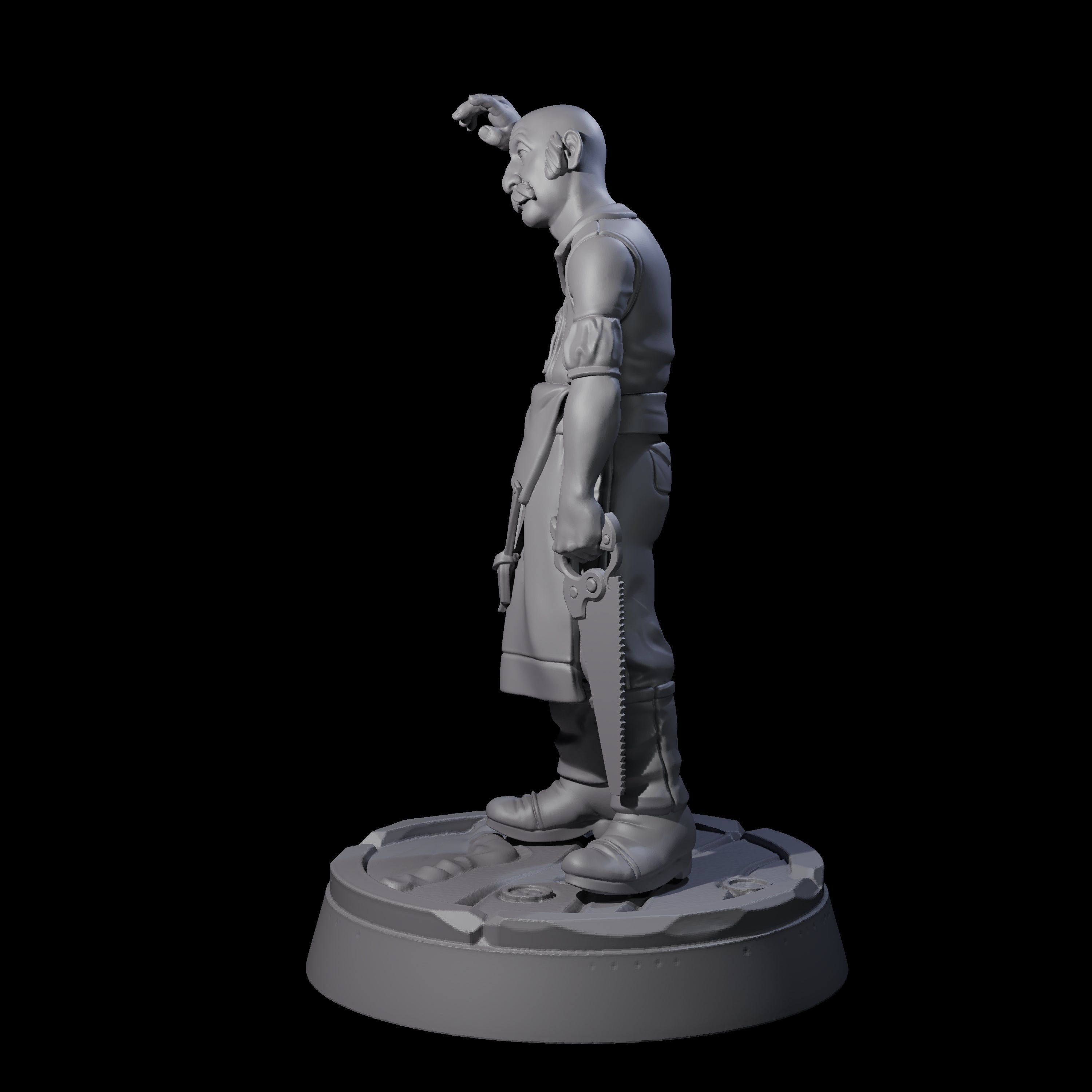 Weary Human Ship Doctor Miniature for Dungeons and Dragons, Pathfinder or other TTRPGs