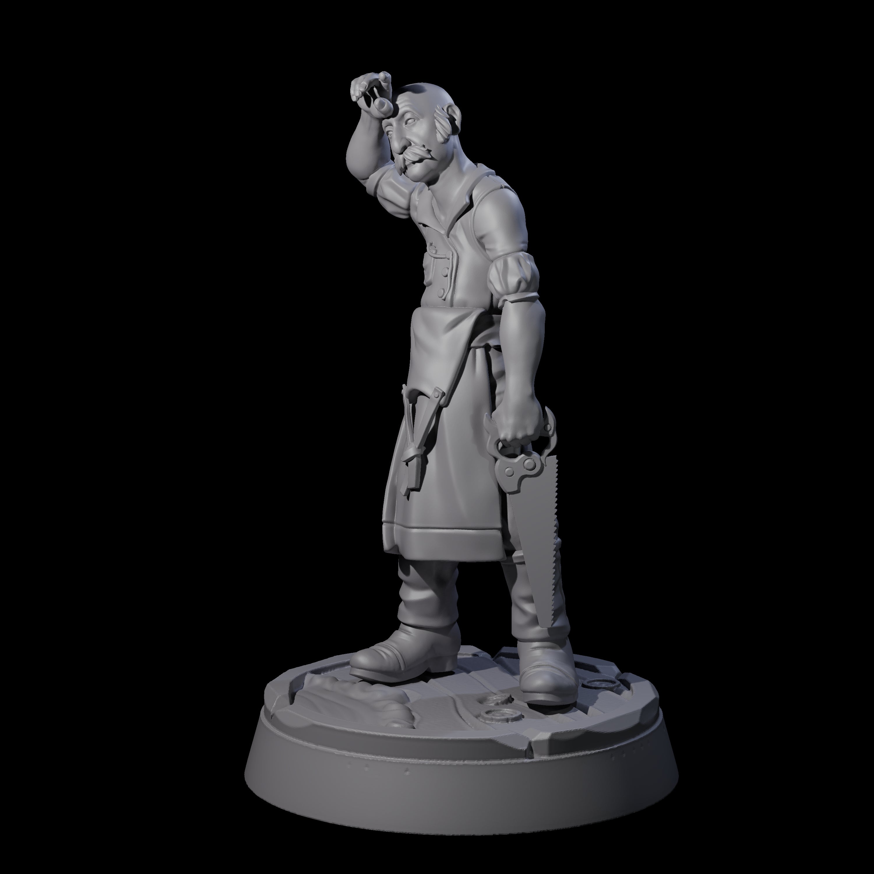 Weary Human Ship Doctor Miniature for Dungeons and Dragons, Pathfinder or other TTRPGs