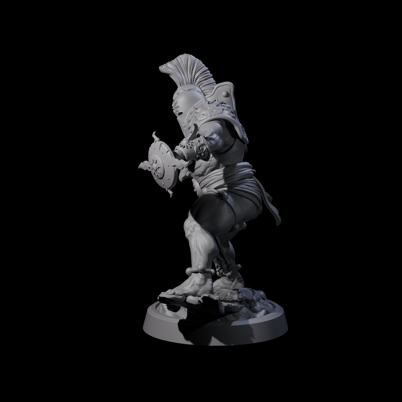 Weathered Human Barbarian Miniature for Dungeons and Dragons, Pathfinder or other TTRPGs