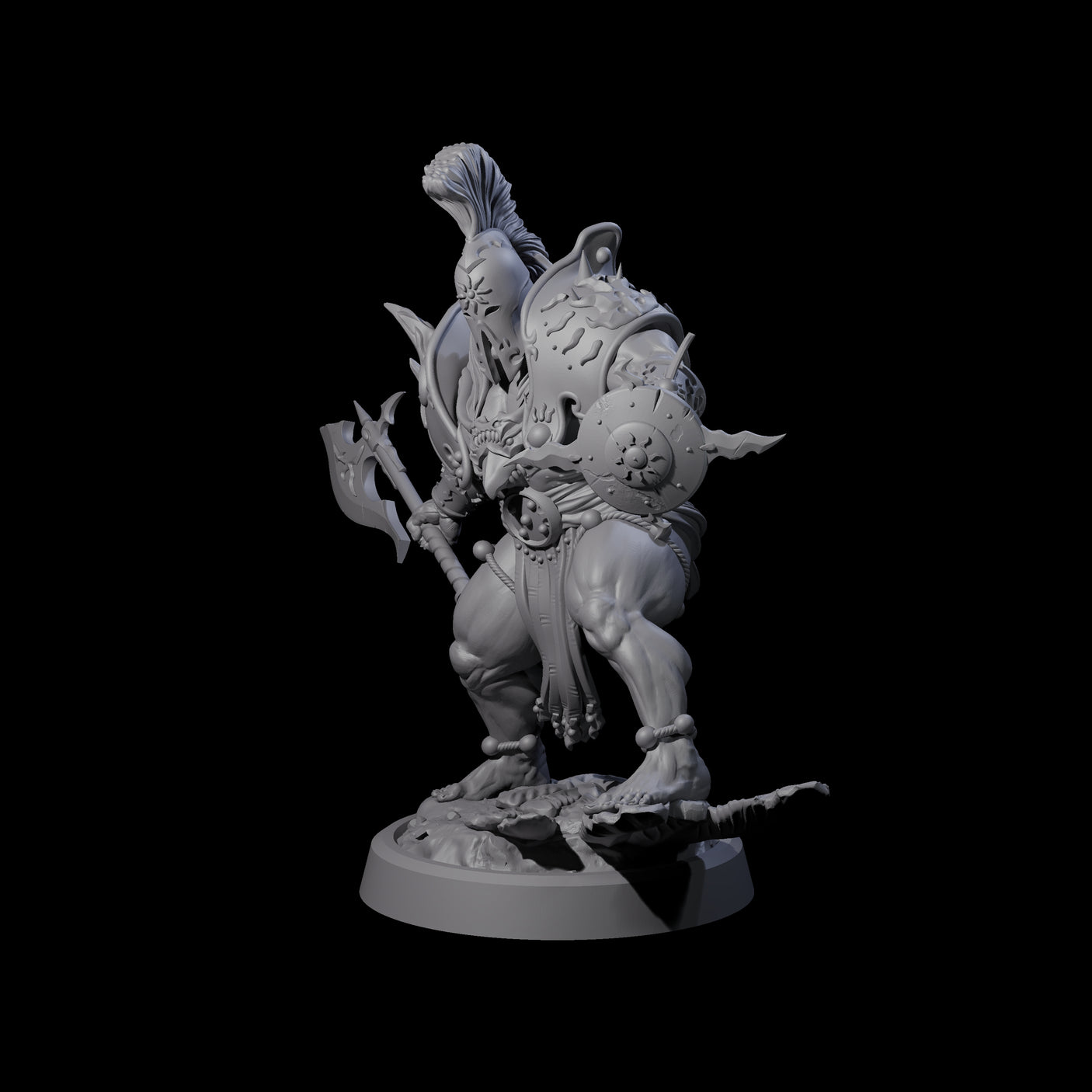 Weathered Human Barbarian Miniature for Dungeons and Dragons, Pathfinder or other TTRPGs