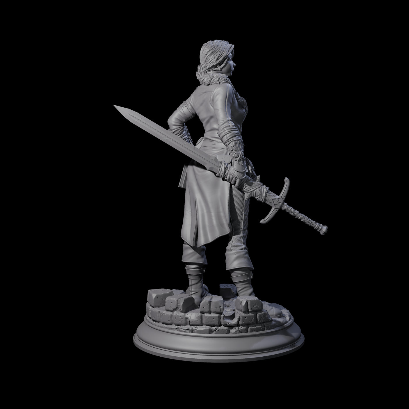 Weathered Human Ranger Miniature for Dungeons and Dragons, Pathfinder or other TTRPGs