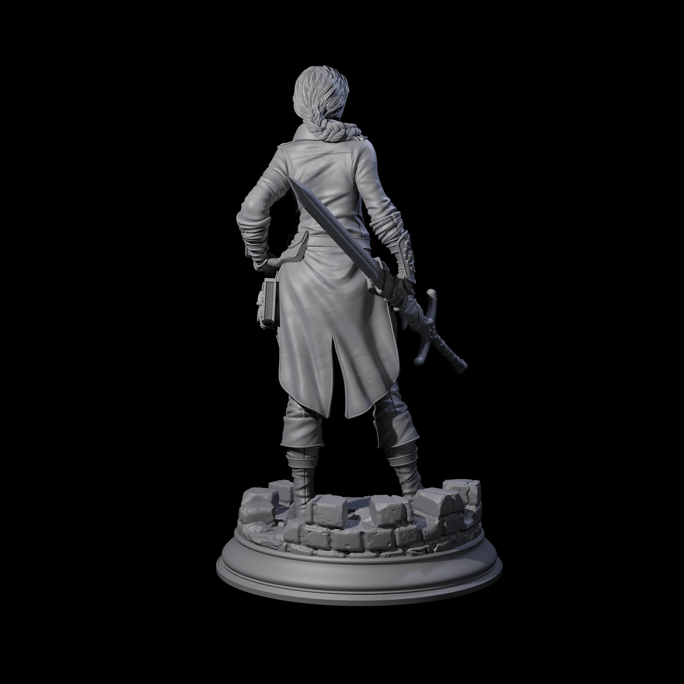 Weathered Human Ranger Miniature for Dungeons and Dragons, Pathfinder or other TTRPGs