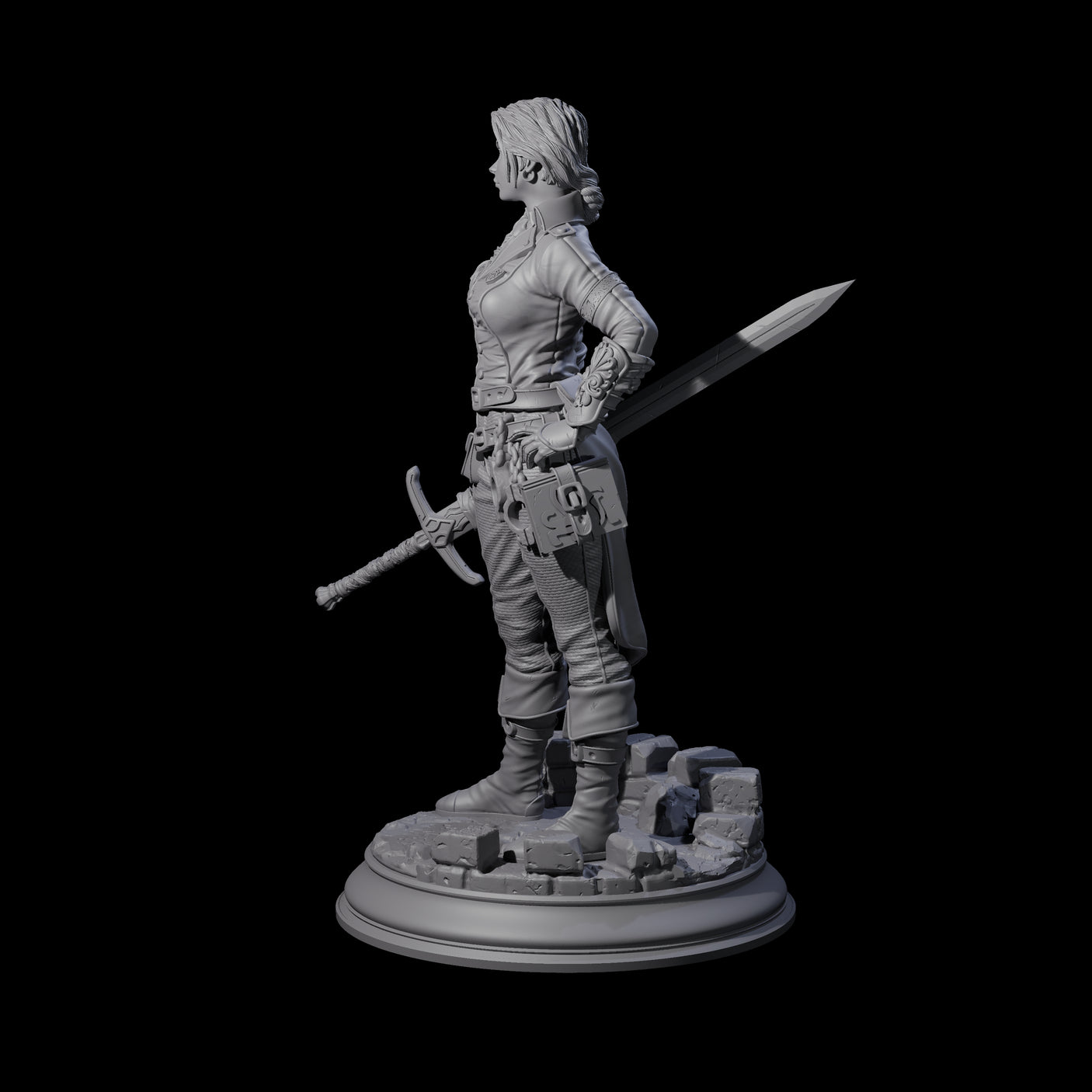 Weathered Human Ranger Miniature for Dungeons and Dragons, Pathfinder or other TTRPGs