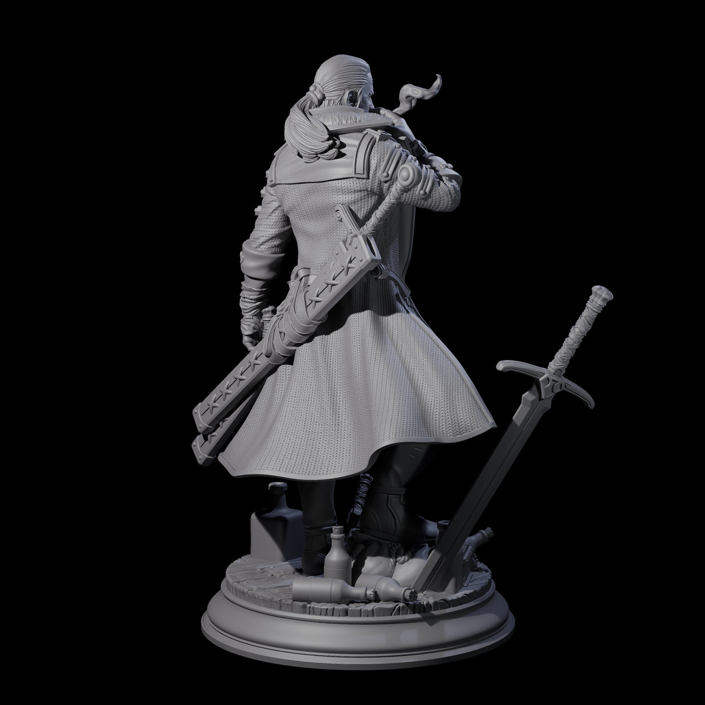 Weathered Human Veteran Miniature for Dungeons and Dragons, Pathfinder or other TTRPGs