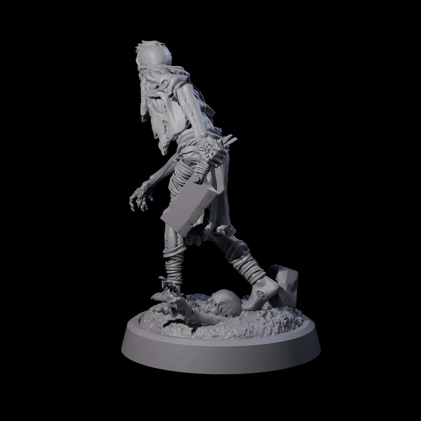 Weathered Zombie Serf A Miniature for Dungeons and Dragons, Pathfinder or other TTRPGs