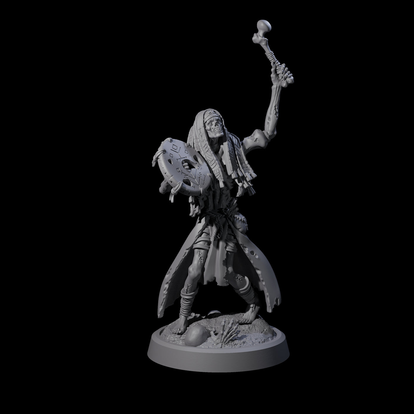 Weathered Zombie Serf C Miniature for Dungeons and Dragons, Pathfinder or other TTRPGs